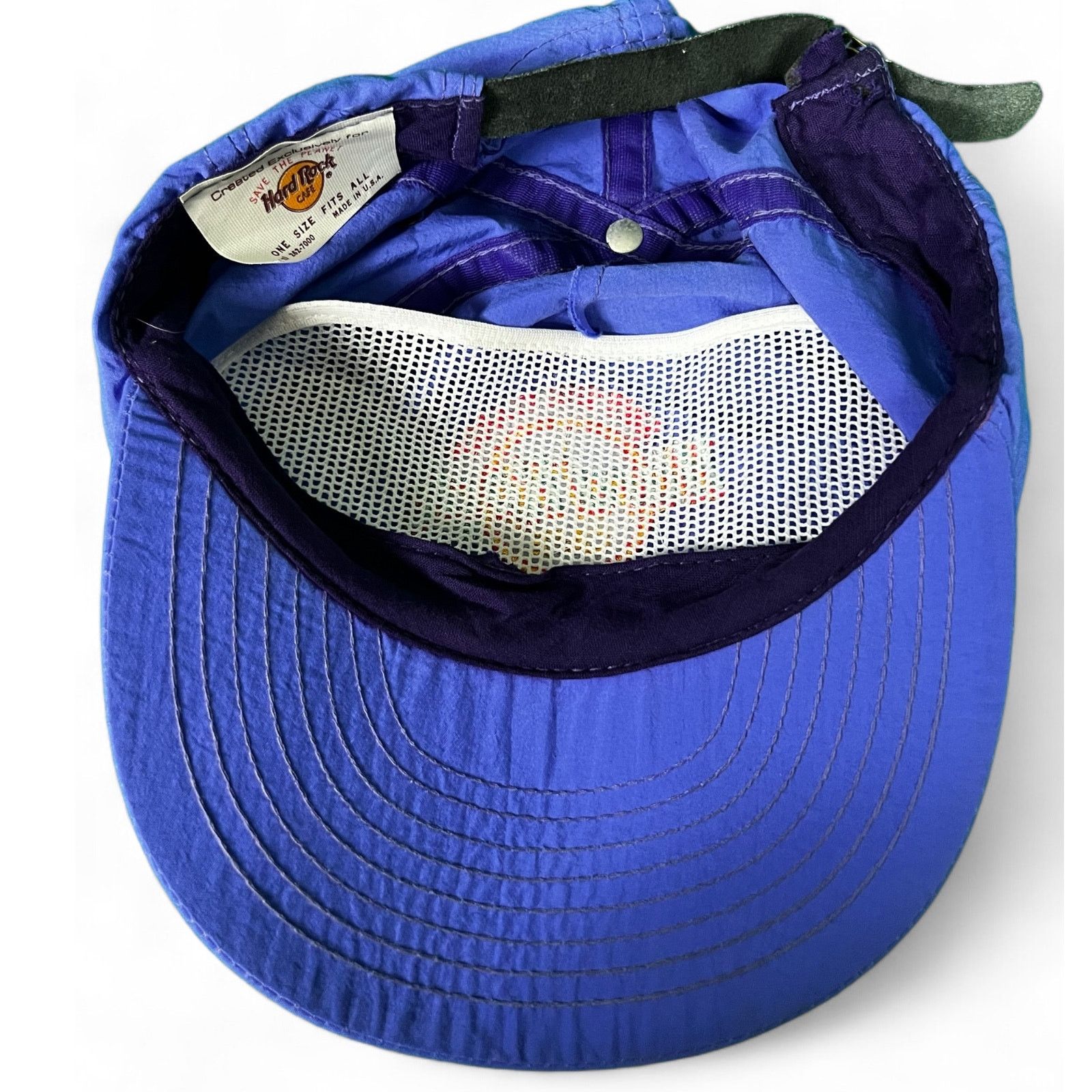 Hard Rock Cafe Vintage 90s Hard Rock Cafe New Orleans Purple Strapback Size ONE SIZE - 6 Thumbnail