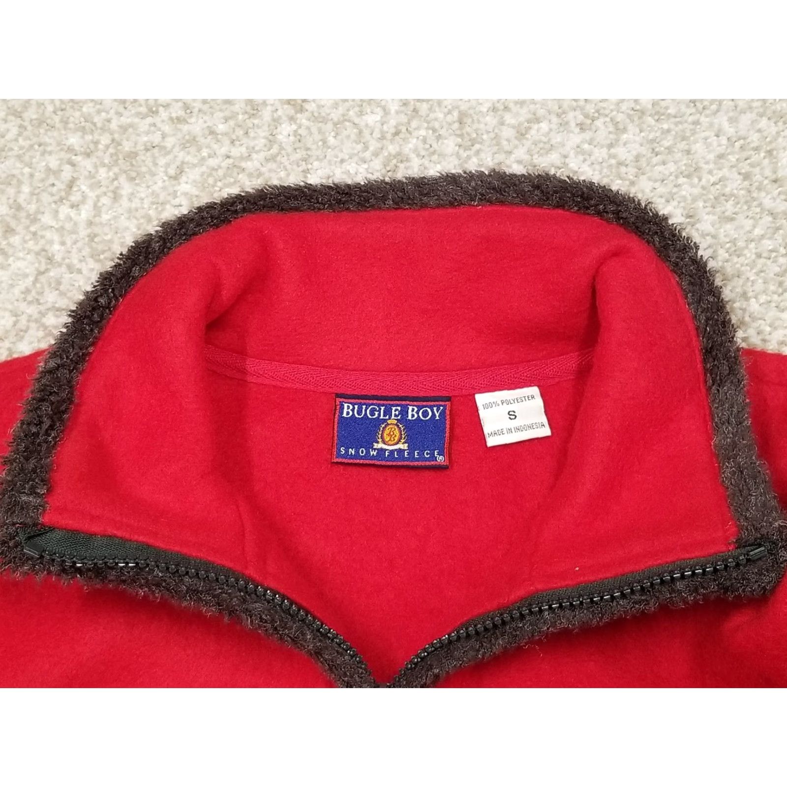 Bugle Boy VINTAGE Bugle Boy Snow Fleece Sweater Mens Small Red Pullover 1/4 Zip Christmas Holiday Shirts Mens Red 1/4 Zip Embroidered Logo Regular Knit Size US S / EU 44-46 / 1 - 4 Thumbnail
