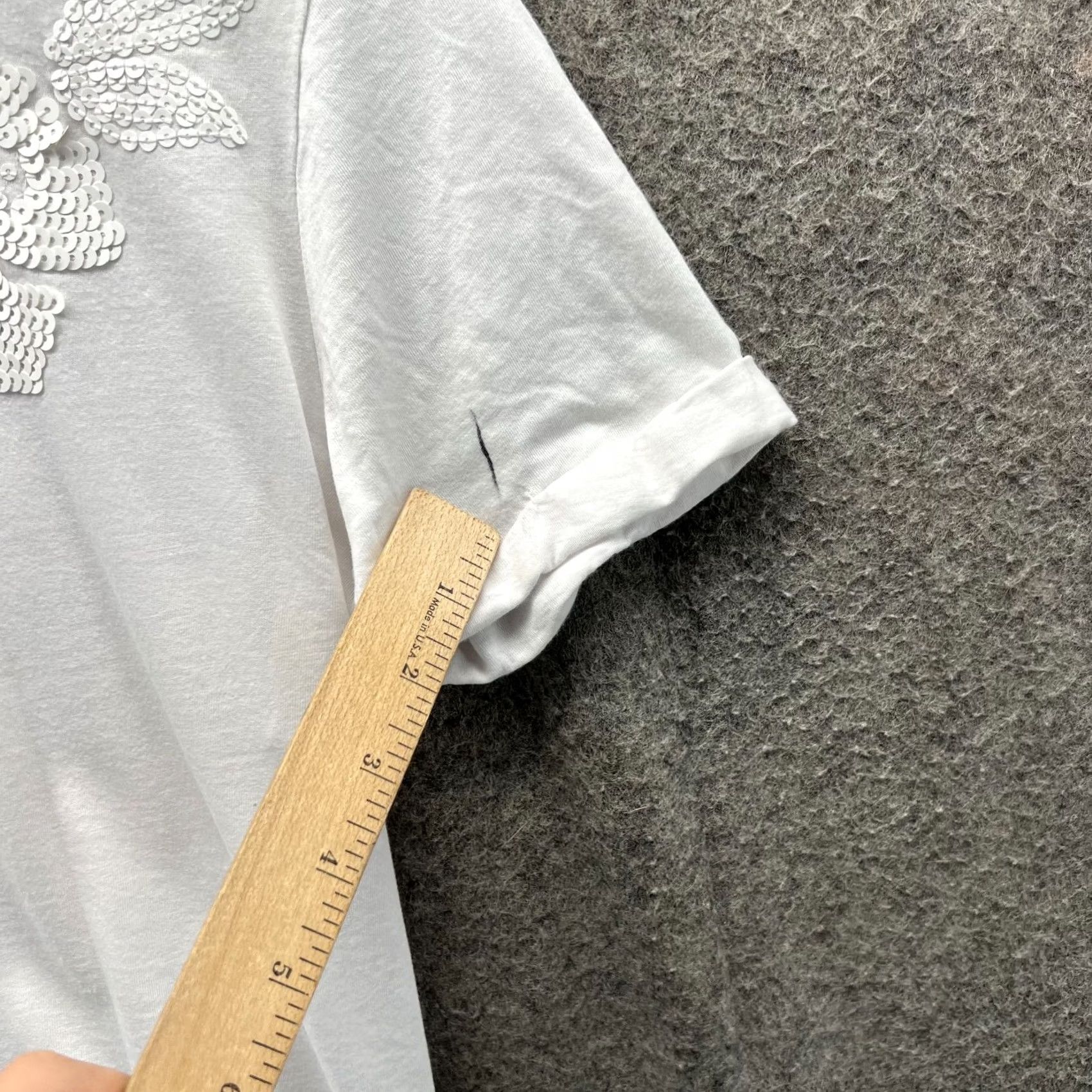 Tommy Bahama Tommy Bahama Shirt Women XS White Embroidered Floral Short Sleeve Cotton Tee Size XS / US 0-2 / IT 36-38 - 7 Thumbnail