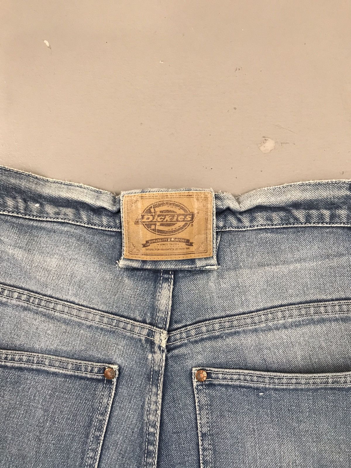 Dickies × Vintage Vintage dickies spell out embroidered denim Size US 33 - 14 Thumbnail