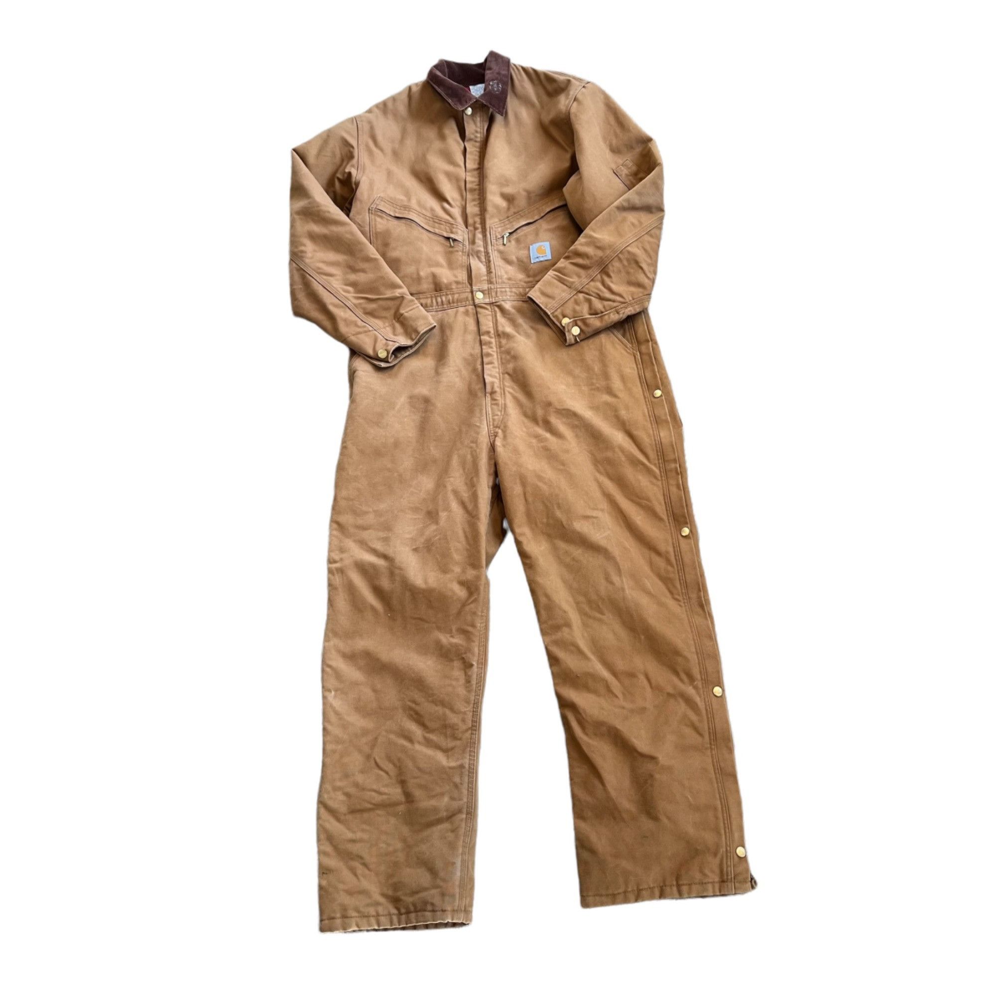 Vintage Carhartt Insulated Duck Carpenter Workwear Coveralls