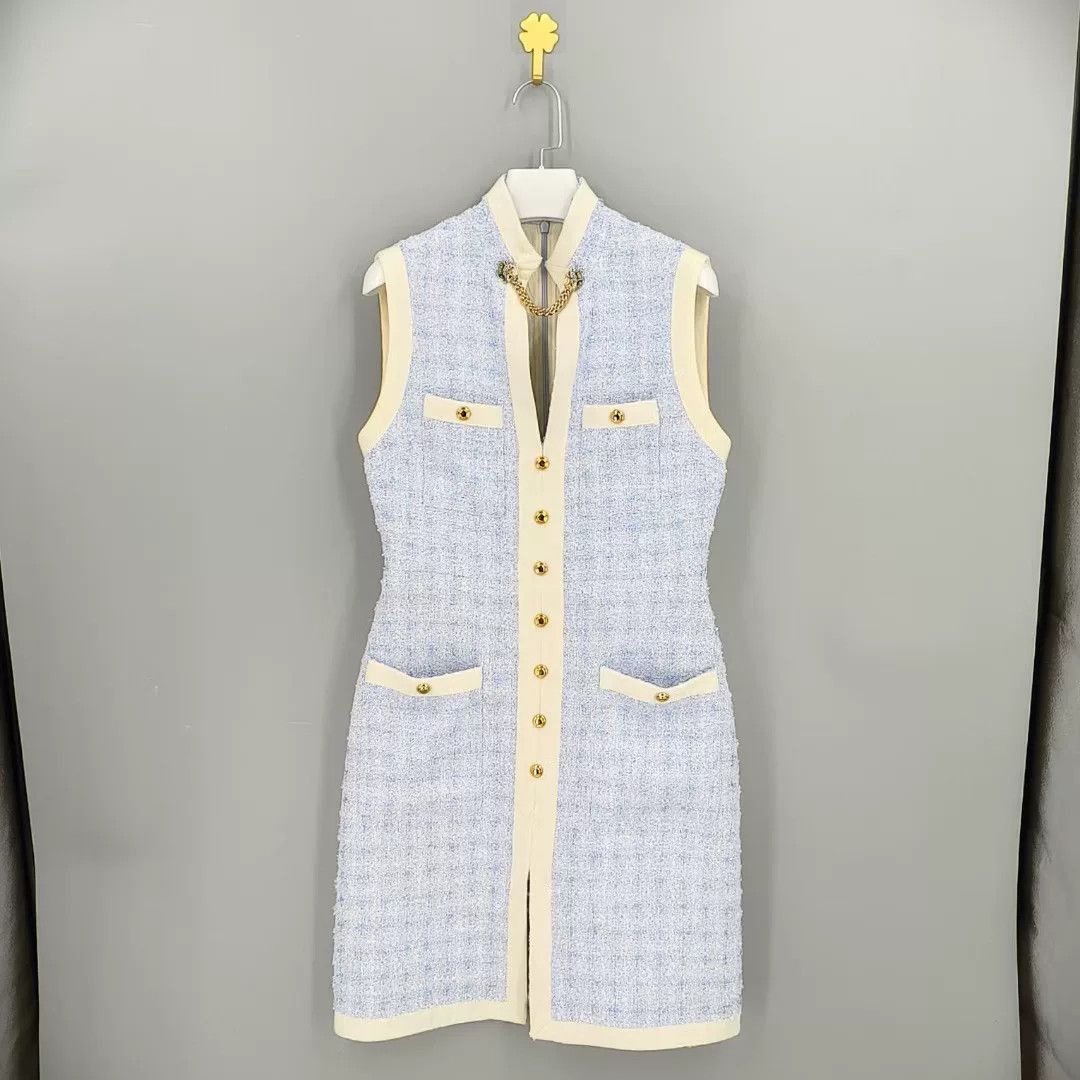 Gucci light blue woven dress by Gucci Size S / US 4 / IT 40 - 1 Thumbnail