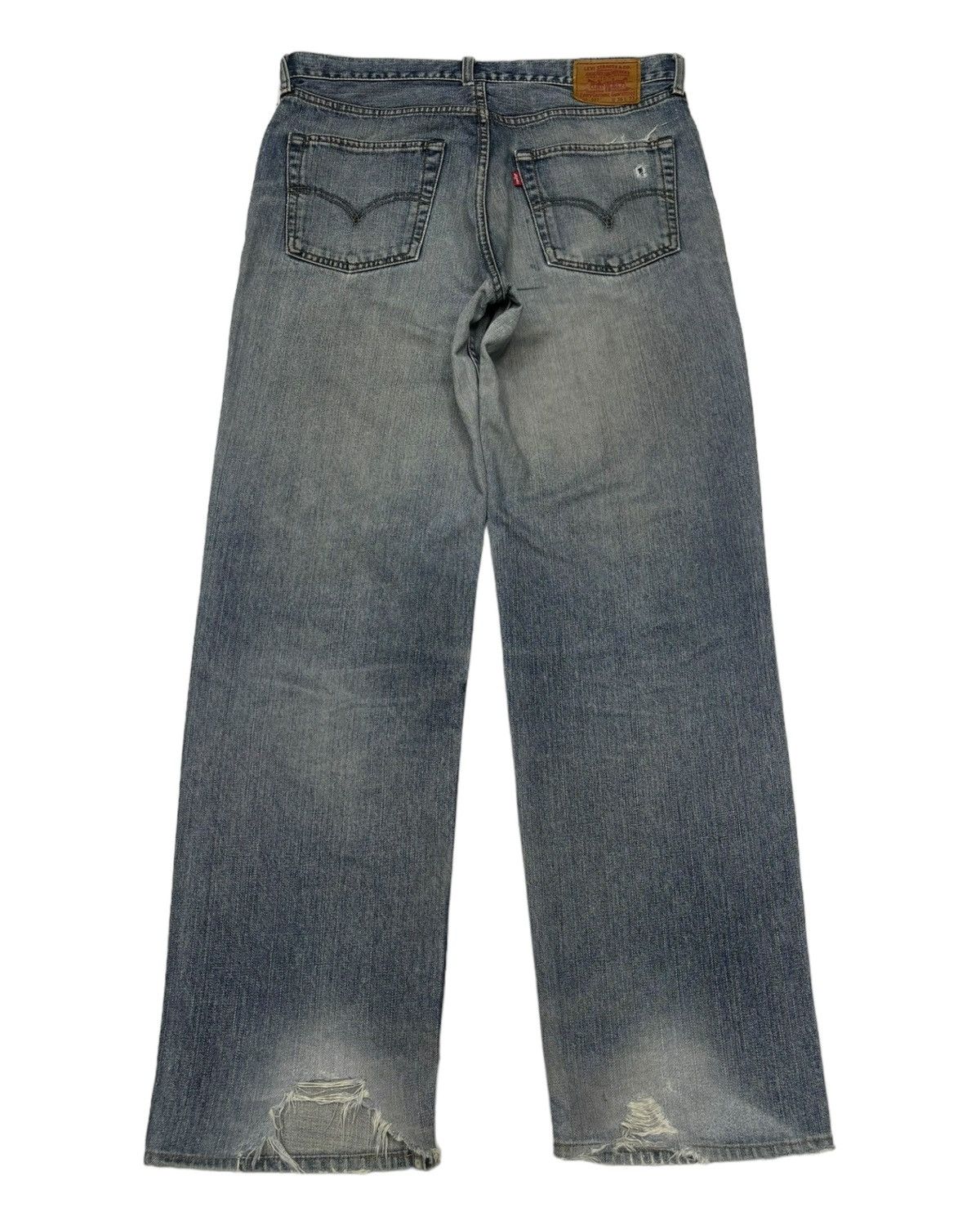 Levi's VINTAGE LEVIS 502 BLUE WASH BAGGY DISTRESS DENIM JEANS Size US 36 / EU 52 - 6 Thumbnail
