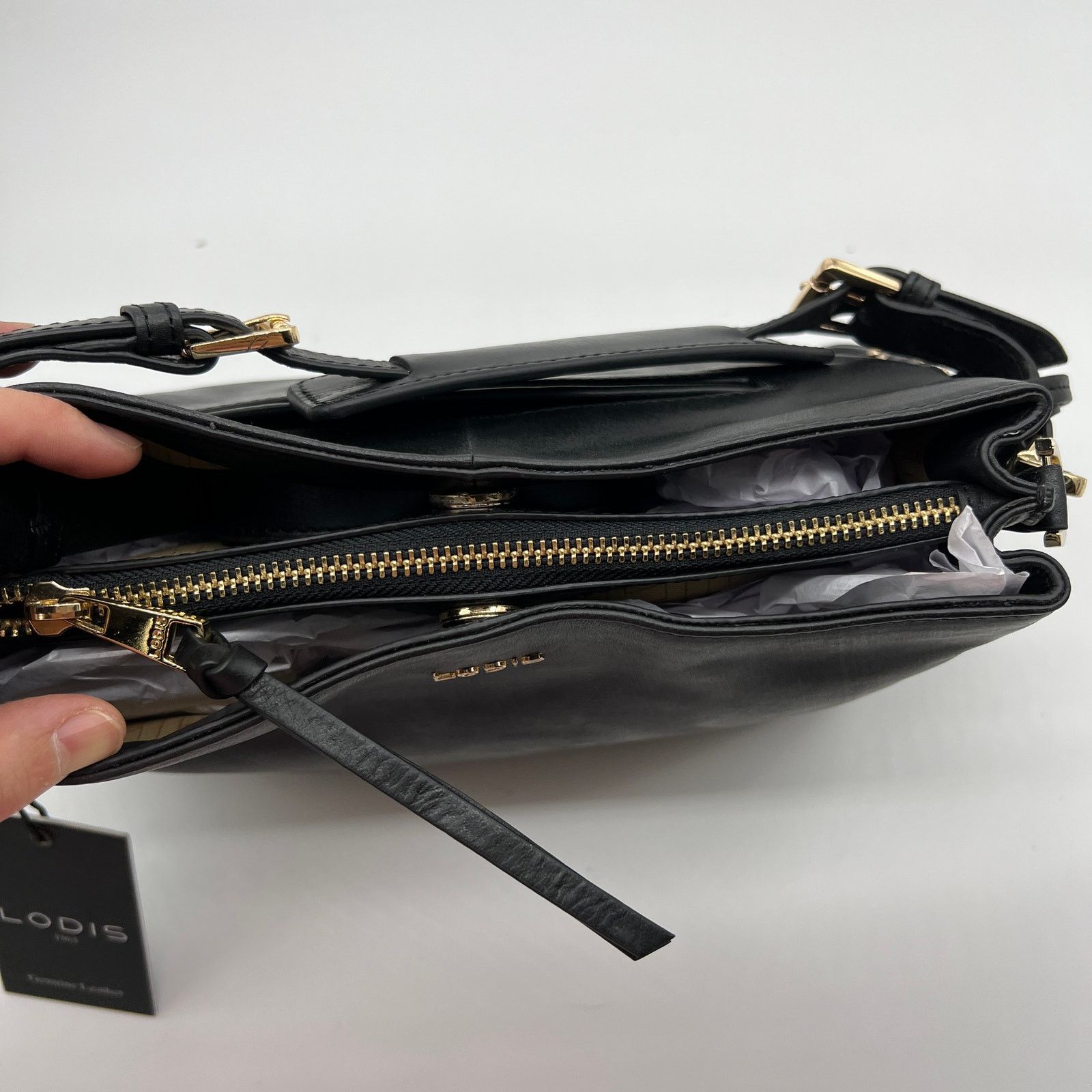 Other LODIS Womens Purse Glazed Leather Darcy Shoulder Size ONE SIZE - 12 Thumbnail