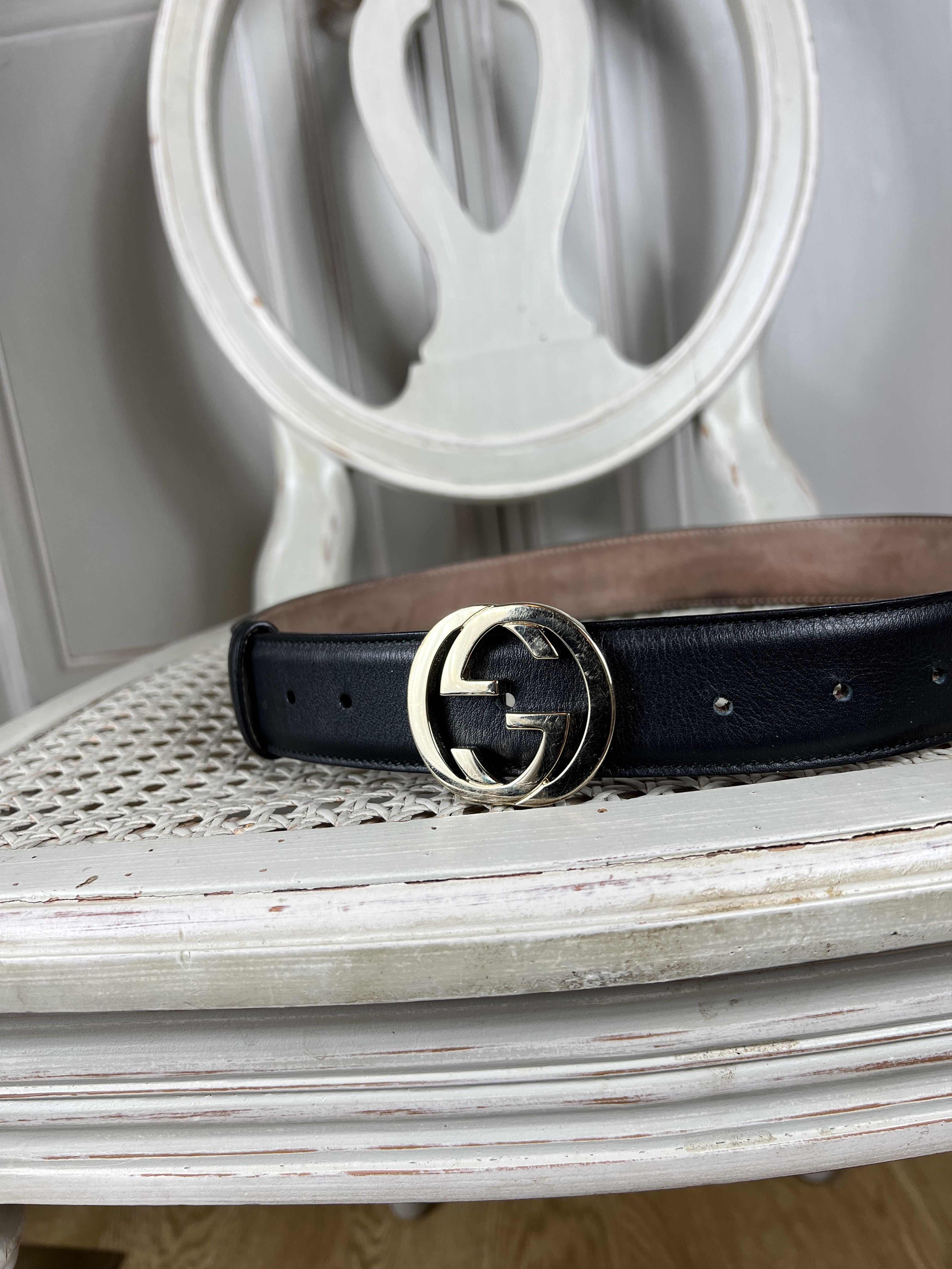 Gucci GUCCI GG LOGO LEATHER BELT Size ONE SIZE - 3 Thumbnail
