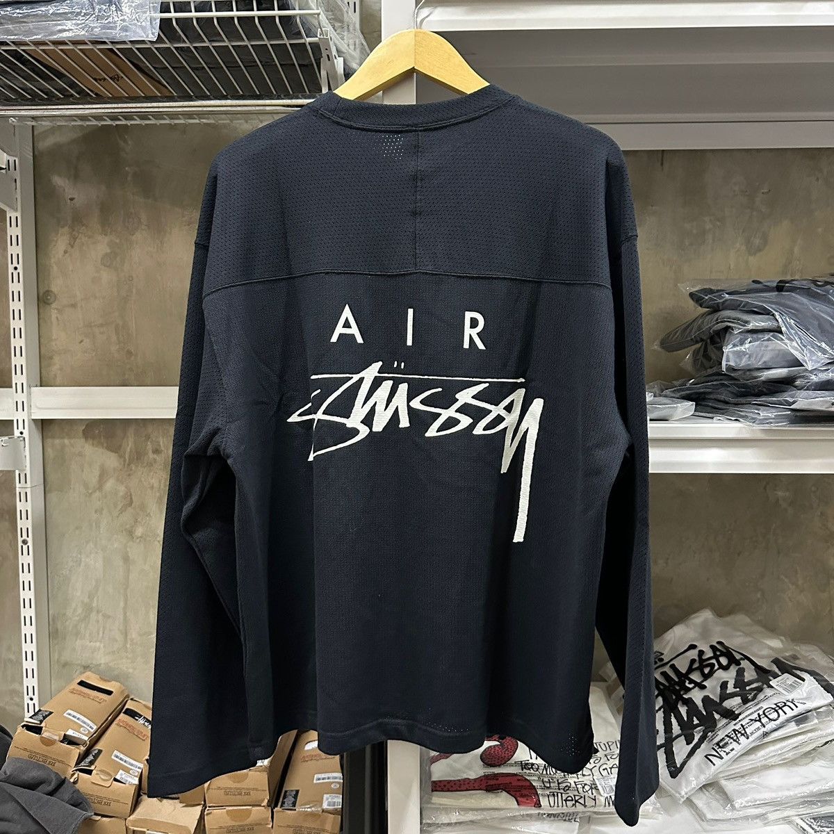 STUSSY X NIKE MESH JERSEY BLACK