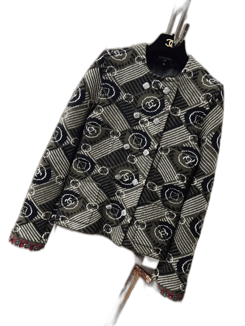 Chanel Chanel Long Sleeve Jacket with Floral Design Size S / US 4 / IT 40 - 1 Thumbnail