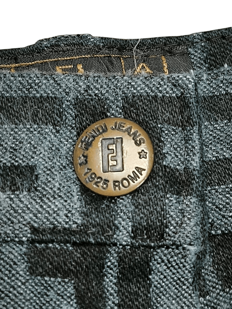 Fendi Vintage FENDI Zucca Monograms grey Black FF Logo Pants Jeans Size 26" / US 2 / IT 38 - 8 Thumbnail