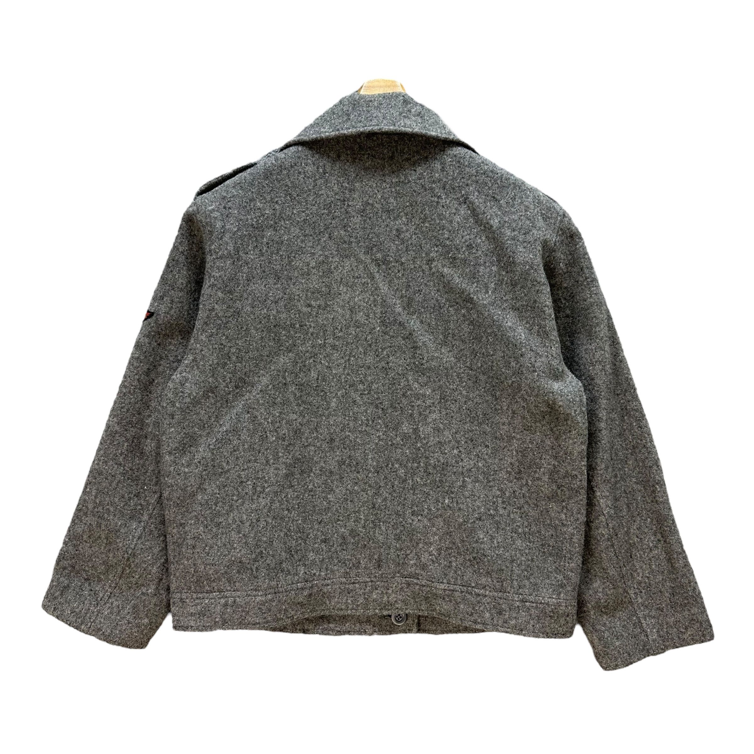 McGregor MCGREGOR Double Breasted Gray Wool Crop Coat #A37-0840 Size L / US 10 / IT 46 - 12 Thumbnail