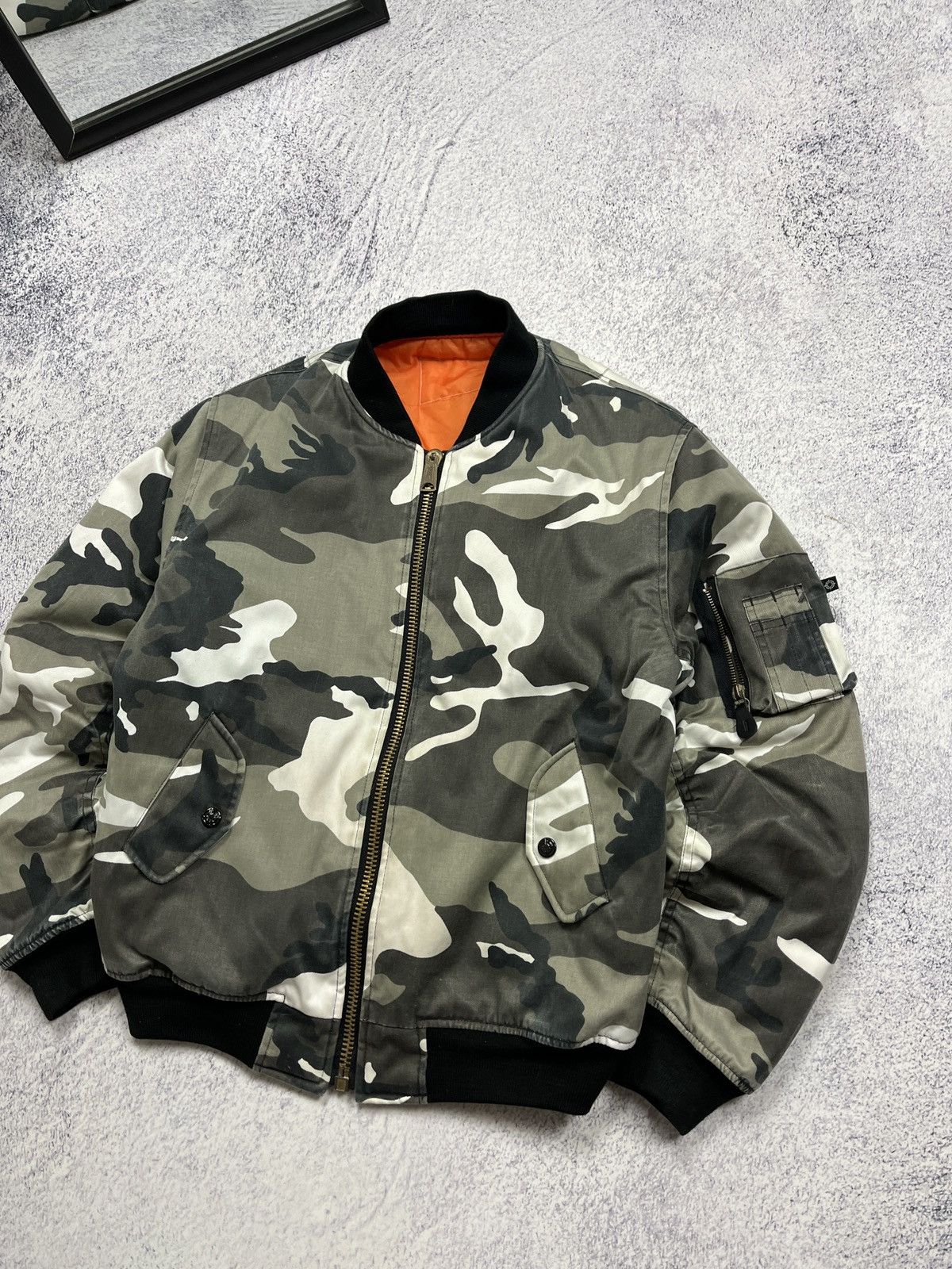 Fostex Garments MA-1 Reversible Bomber Jacket Arctic Camo