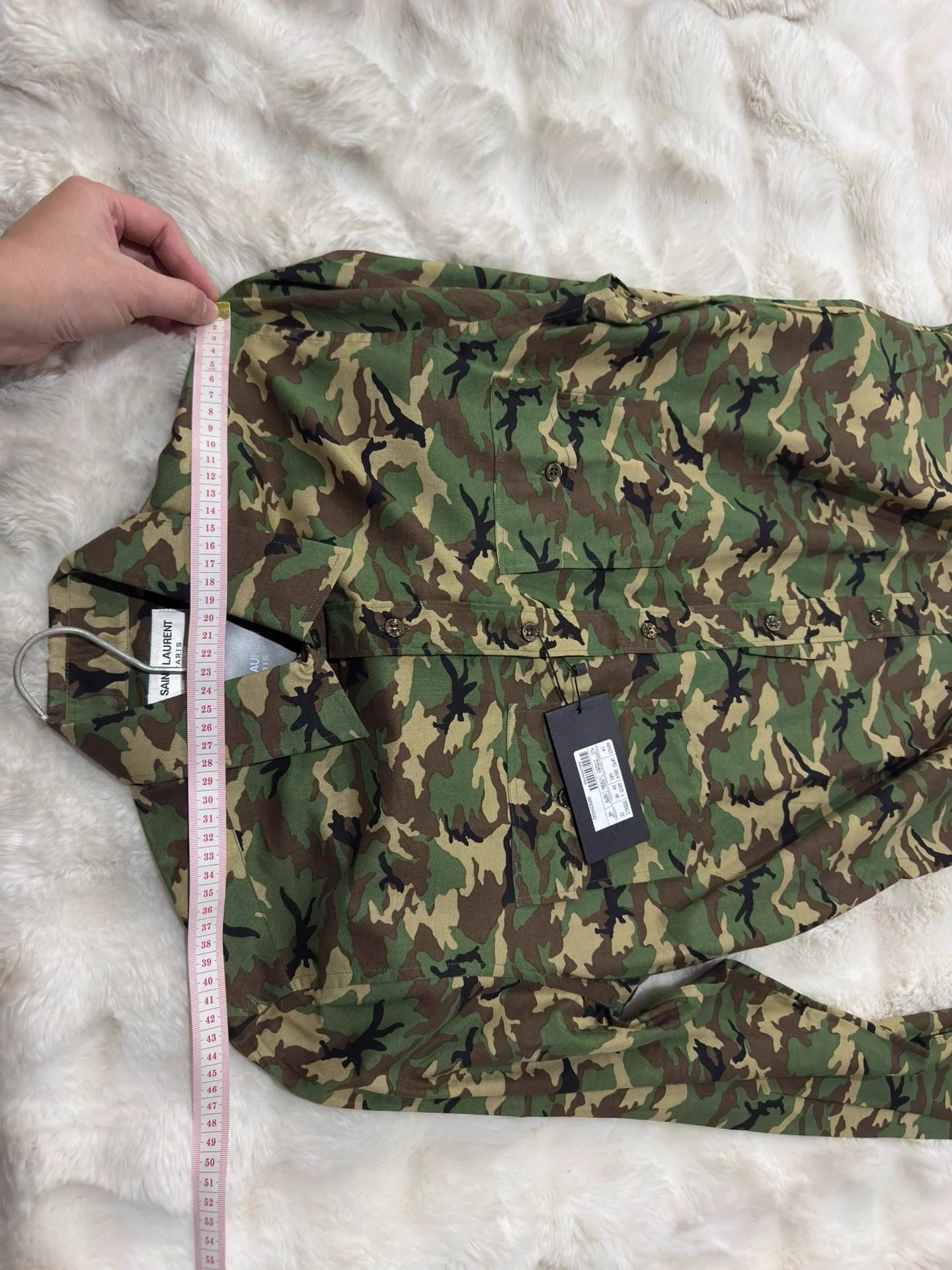 Saint Laurent Paris Saint Laurent Hedi Slimane vintage camo men's shirt 40 Size US XXS / EU 40 - 5 Thumbnail