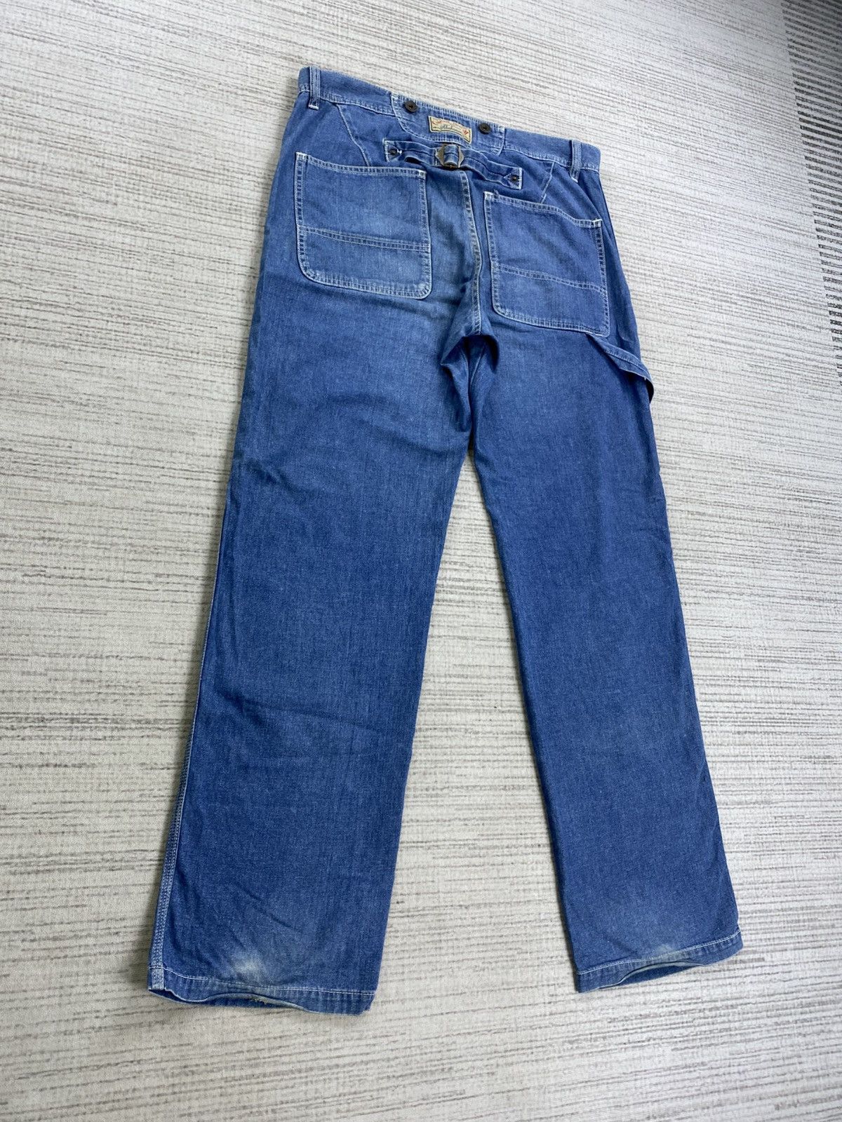 ABAHOUSE × Japanese Brand × Vintage Vintage Abahouse Carpenter Buckle Back Denim Pants Size US 34 / EU 50 - 9 Thumbnail