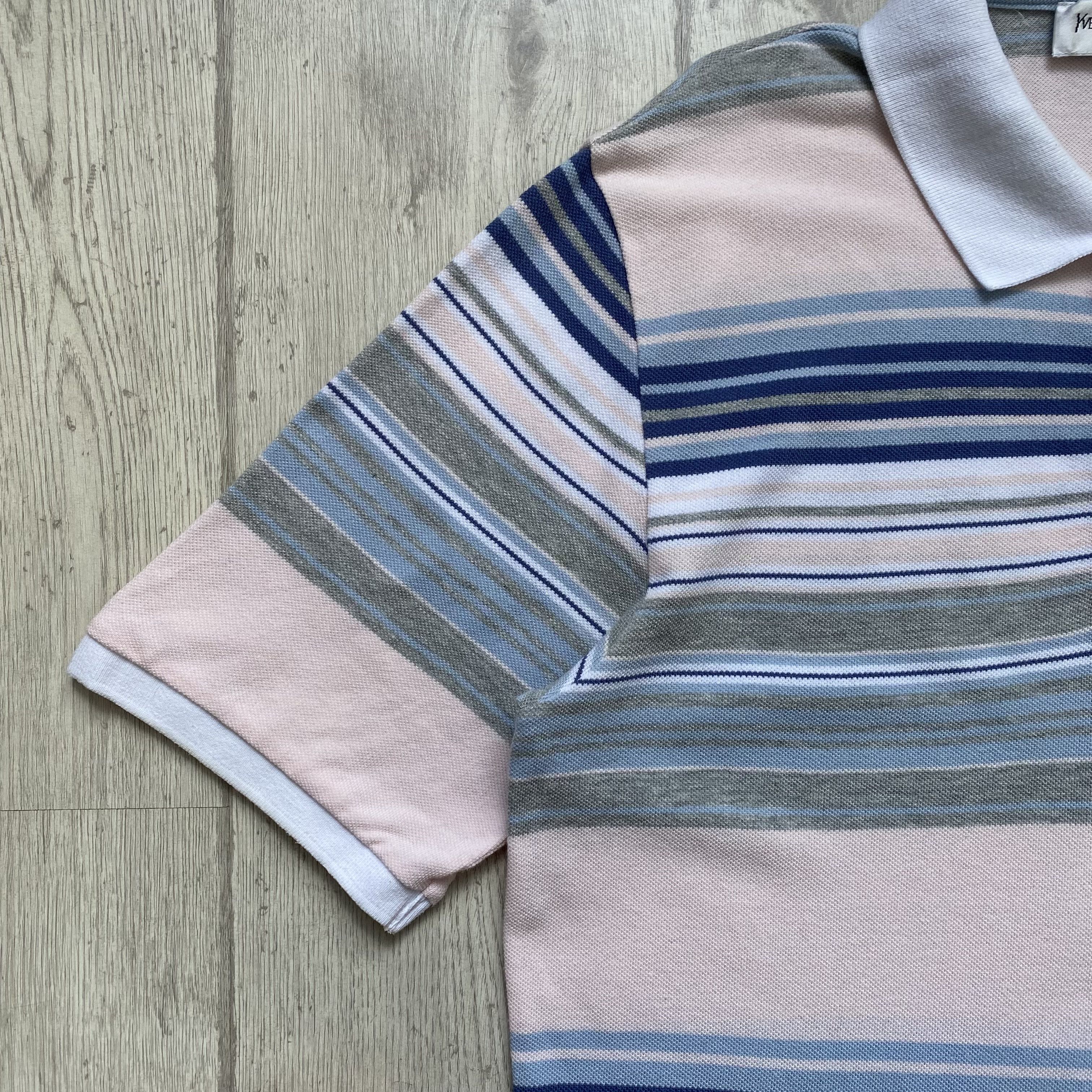 Yves Saint Laurent Vintage 90s Yves Saint Laurent Polo Stripped oldmoney tee Size US L / EU 52-54 / 3 - 6 Thumbnail