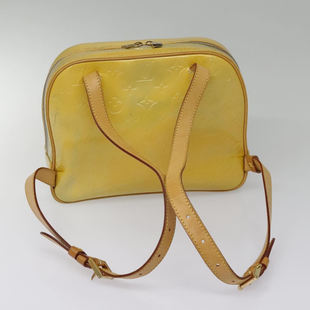 Louis Vuitton LOUIS VUITTON Monogram Vernis Marley Backpack Gris M91038 Size ONE SIZE - 7 Thumbnail