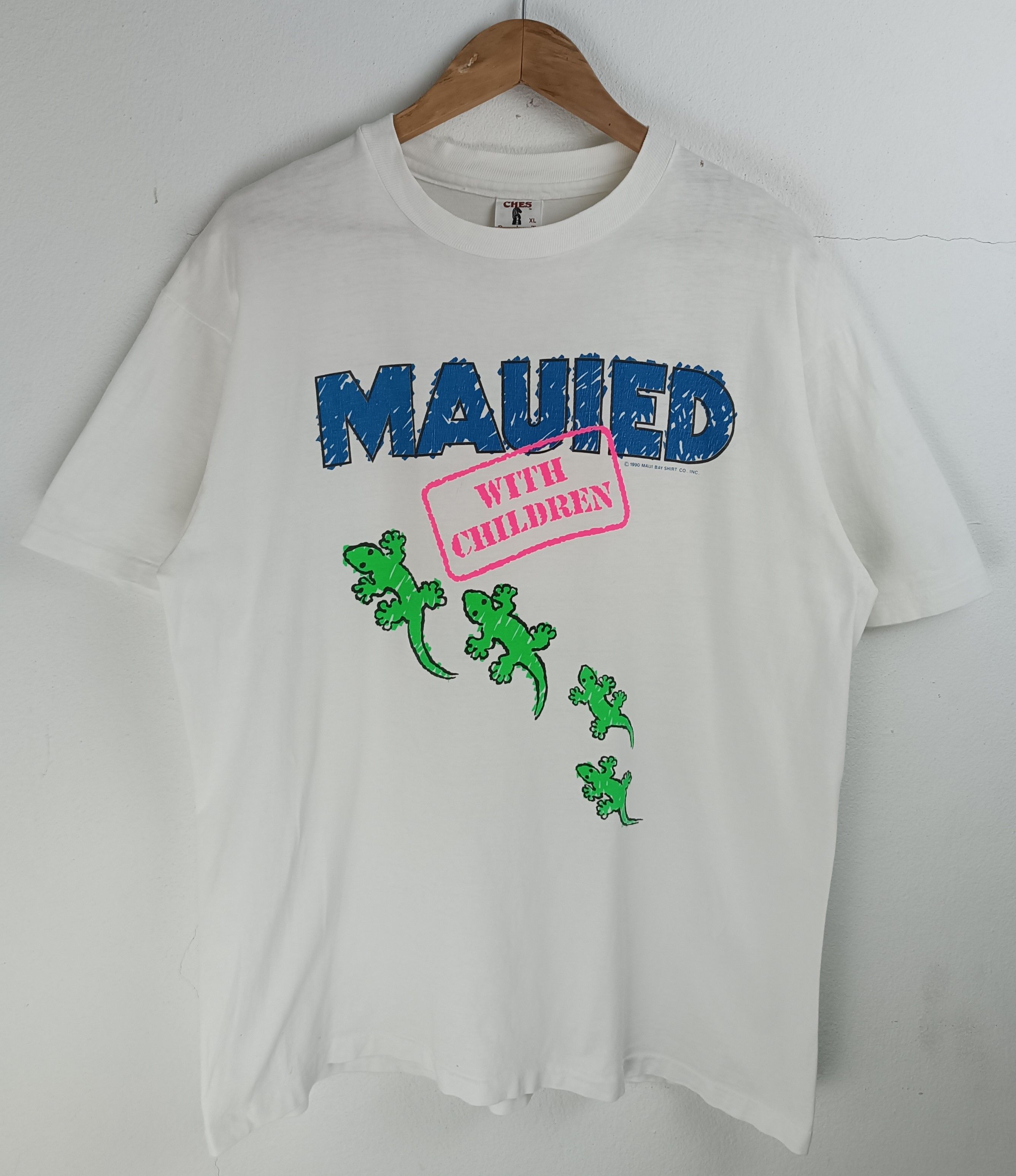 Vintage VINTAGE 90'S MAUIED WITH CHILDREN MAUI HAWAII CRAZY SHIRT TS Size US XL / EU 56 / 4 - 3 Thumbnail