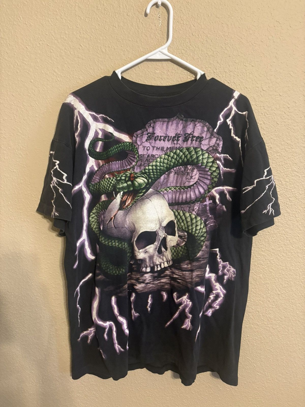 Travis Scott Vintage 90s American Thunder Lightning Shirt Travis Scott Size US XL / EU 56 / 4 - 1 Thumbnail