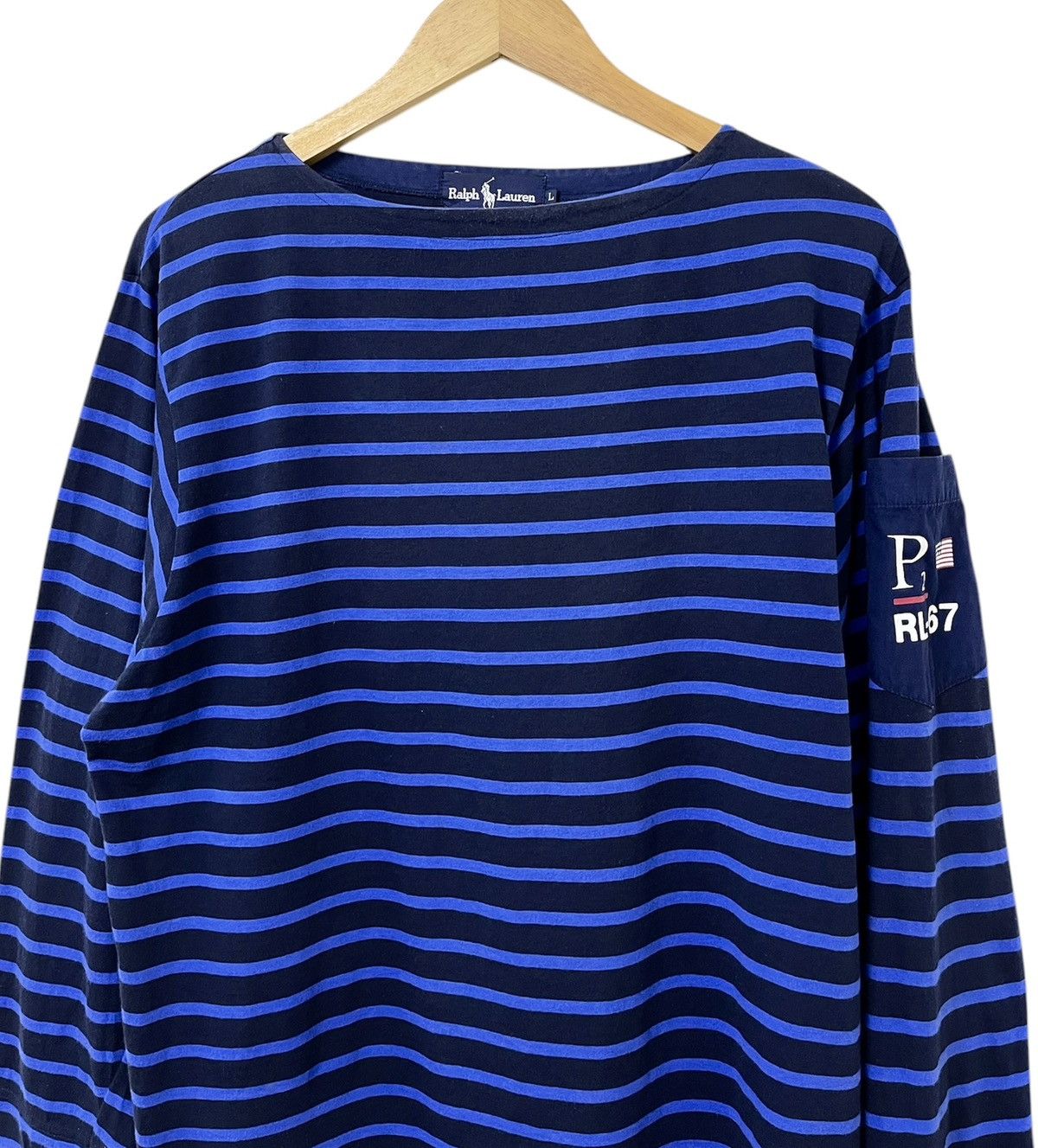 Polo Ralph Lauren VINTAGE POLO RALPH LAUREN RL 67 STRIPED LOGO TSHIRT Size US L / EU 52-54 / 3 - 3 Thumbnail