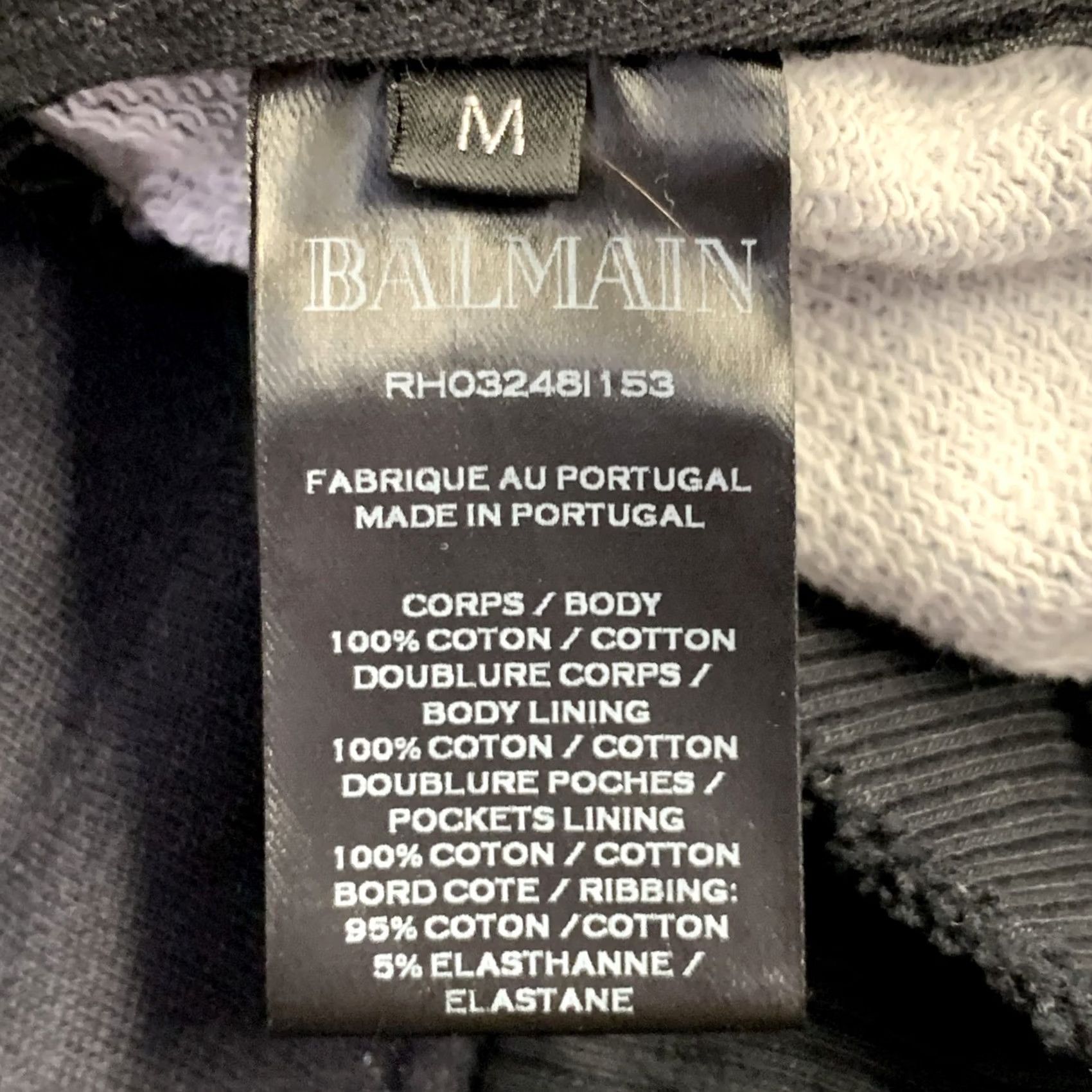 Balmain BALMAIN Graphic Hoodie Sweatshirt Cotton Black Red White Size M Size US M / EU 48-50 / 2 - 6 Thumbnail