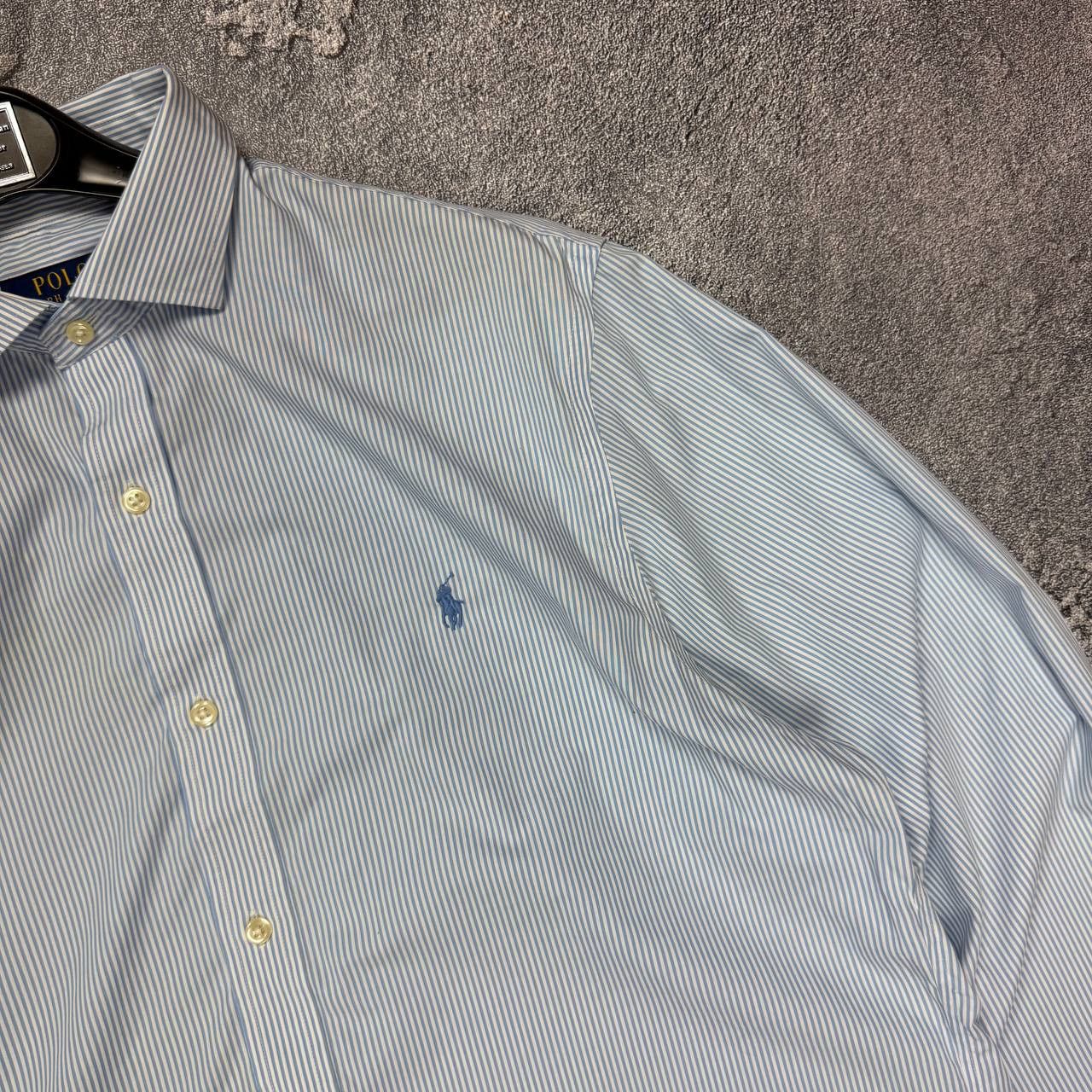 Polo Ralph Lauren Vintage Polo Ralph Lauren Shirt Long Sleeve Striped Blue Size US M / EU 48-50 / 2 - 8 Thumbnail