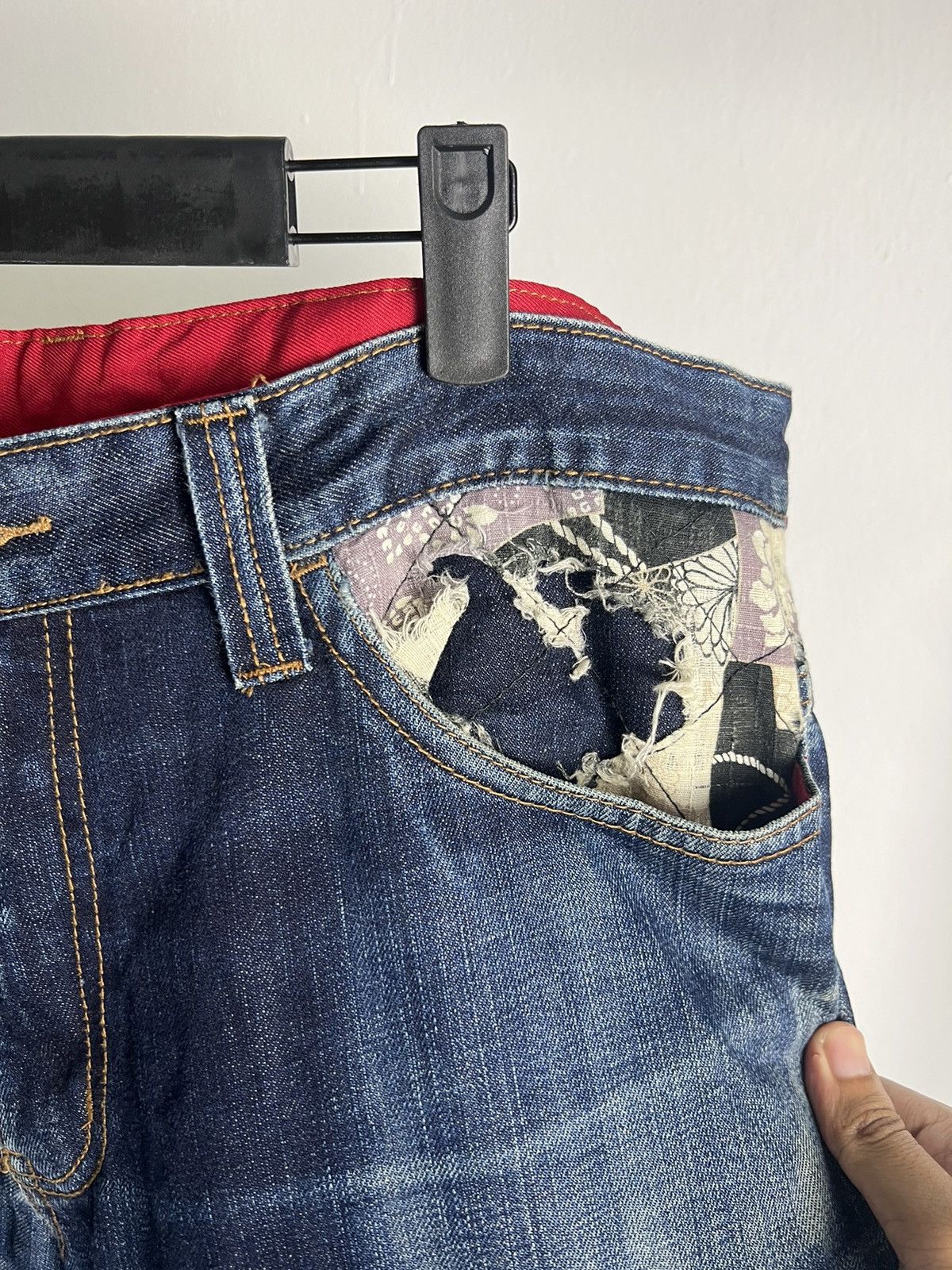Japanese Brand × Kamakura × Vintage Vintage Kamakura Triple Pockets Embroidered Design Denim Size US 36 / EU 52 - 7 Thumbnail