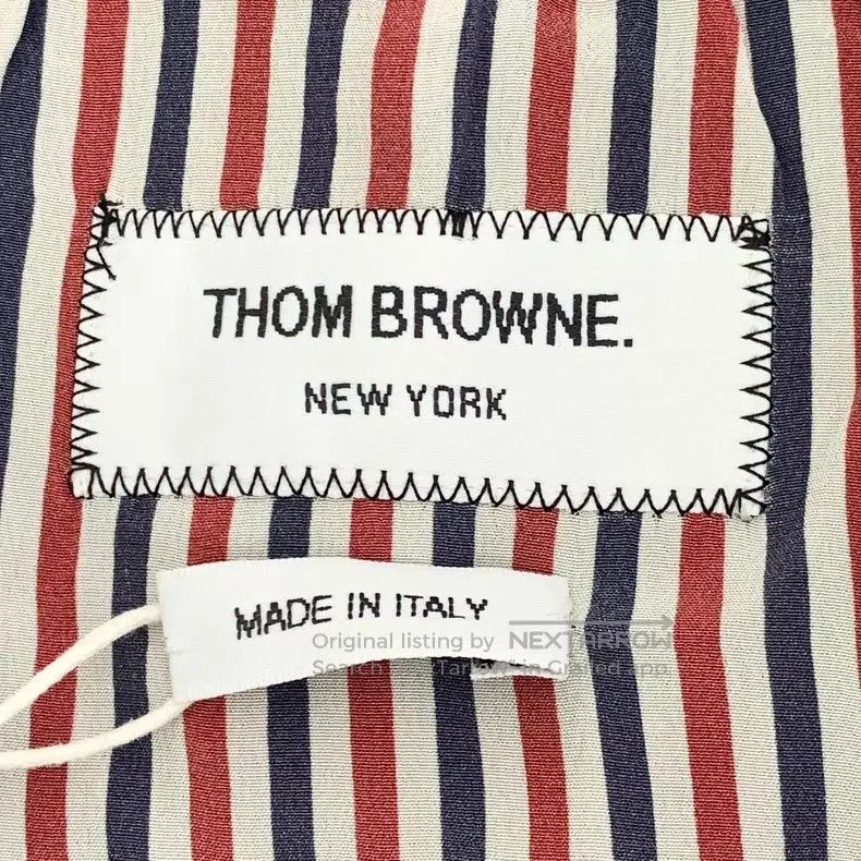Thom Browne Thom Browne Dark Blue Classic Logo Fringe Cotton Casual Pl Size 25" / US 0 / IT 36 - 5 Thumbnail