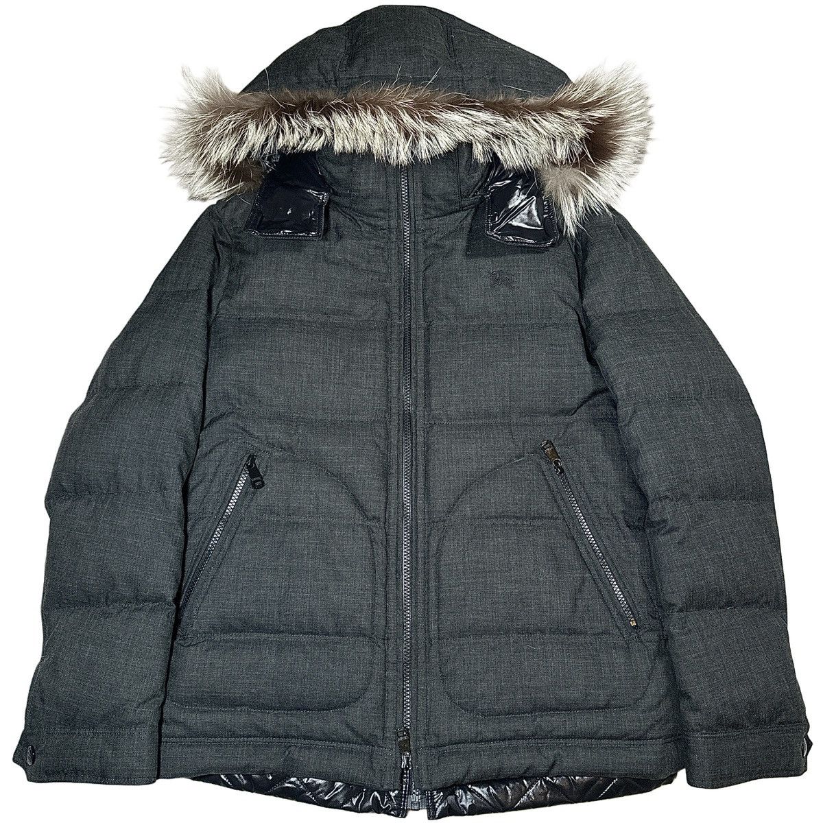 Burberry 00’s Burberry Black Label Fur Hood Down Puffer Jacket Size US M / EU 48-50 / 2 - 1 Thumbnail