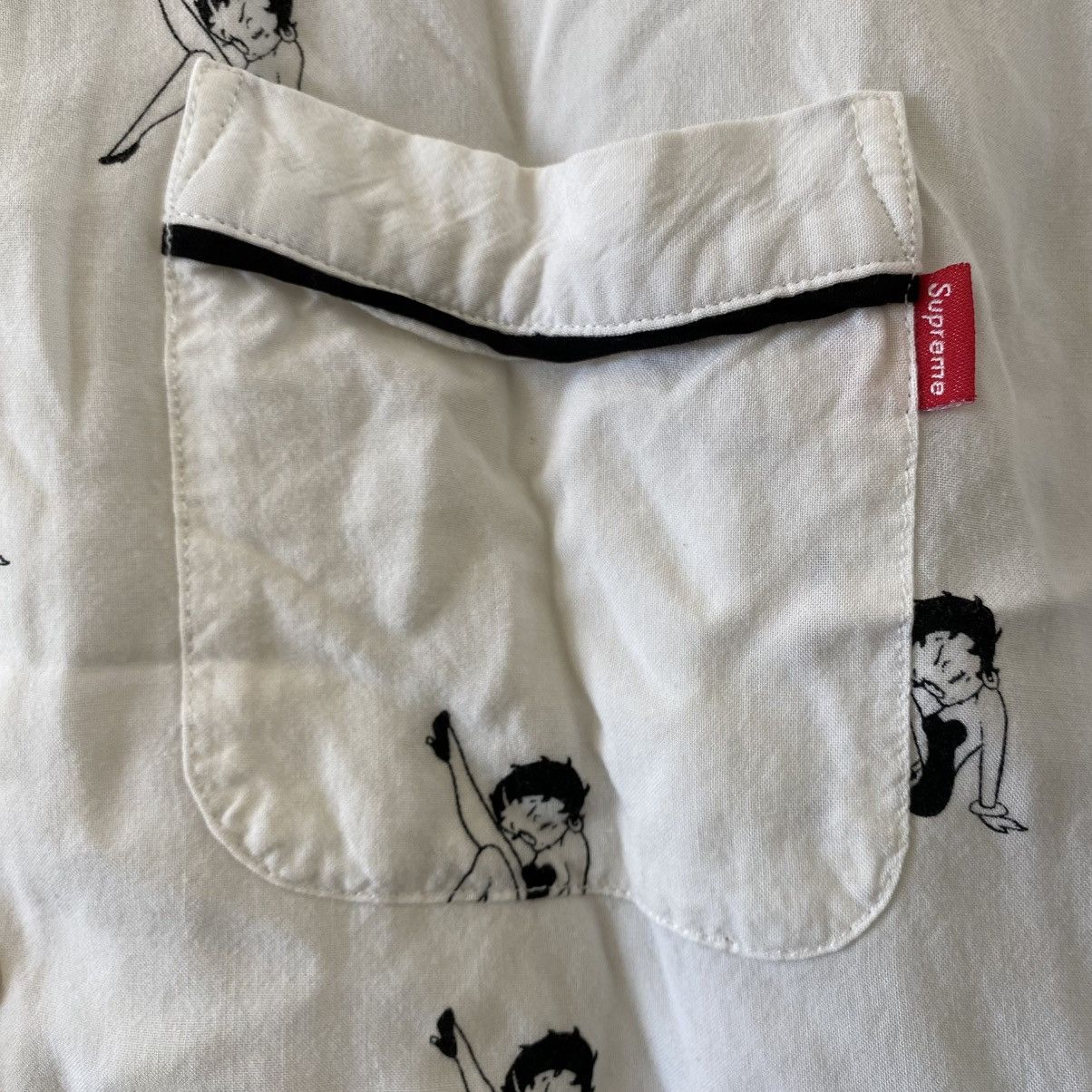 Supreme Supreme Betty Boop Rayon Button Up Shirt White 2016 Size US M / EU 48-50 / 2 - 4 Thumbnail