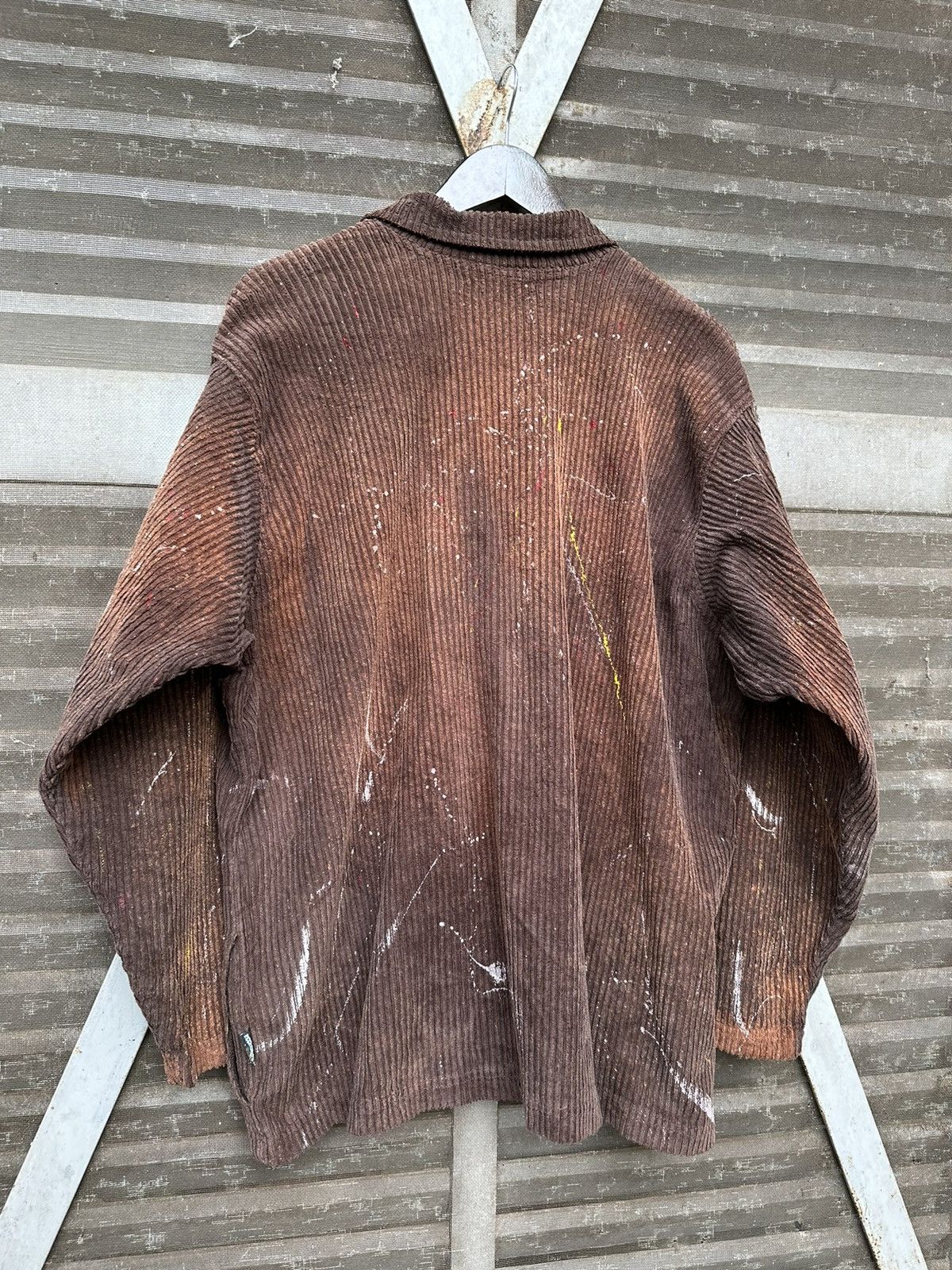Vintage VTG THRASHED EZZE WEAR BROWN CORDUROY PAINT SPLATTER JACKET Size US XL / EU 56 / 4 - 13 Thumbnail