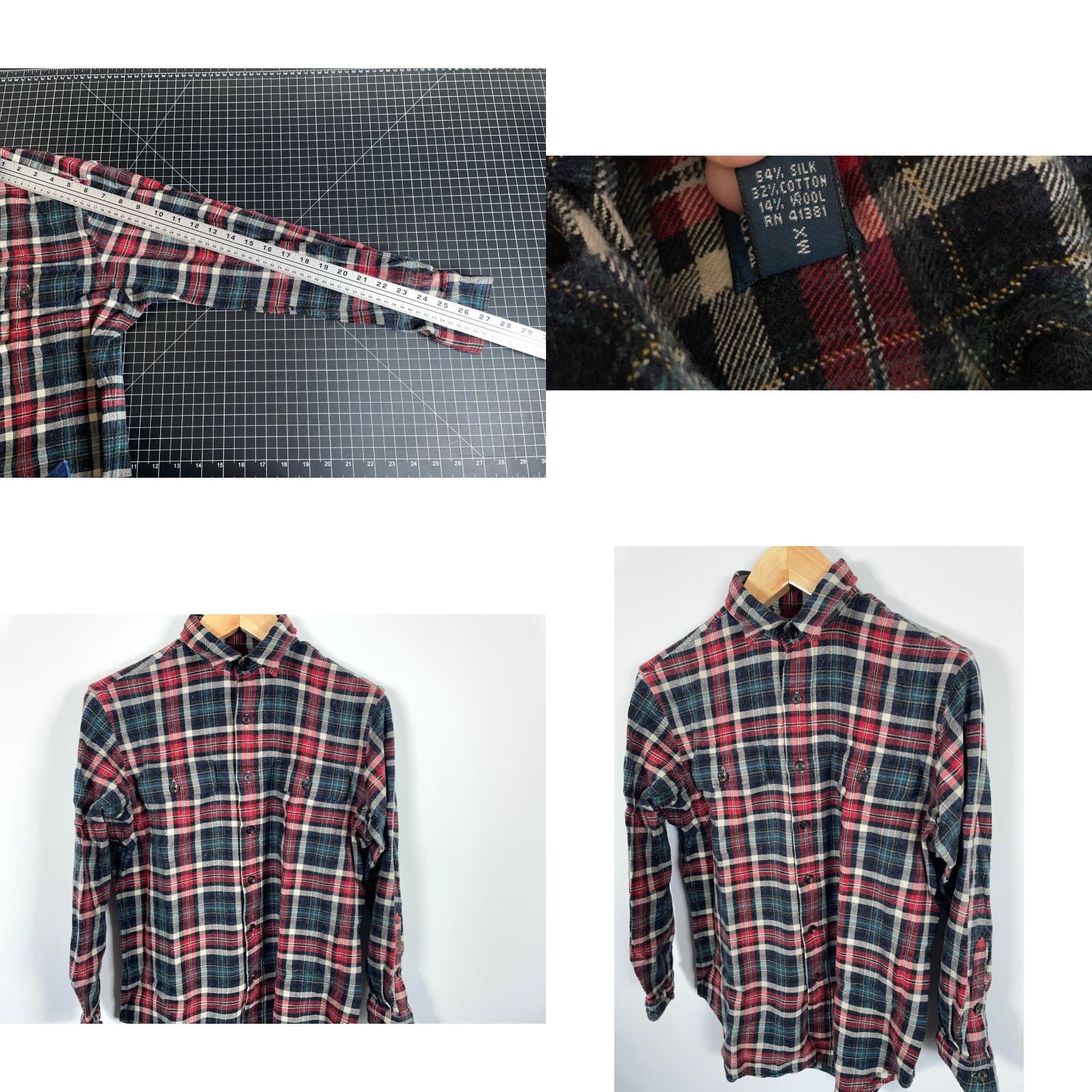 Polo Ralph Lauren Polo Ralph Lauren Shirt Plaid Flannel Wool Silk Blend Button-Up Long Sleeve Men Medium Red Blue Casual Workwear 90s Grunge Retro Vintage N/A Size US M / EU 48-50 / 2 - 8 Thumbnail
