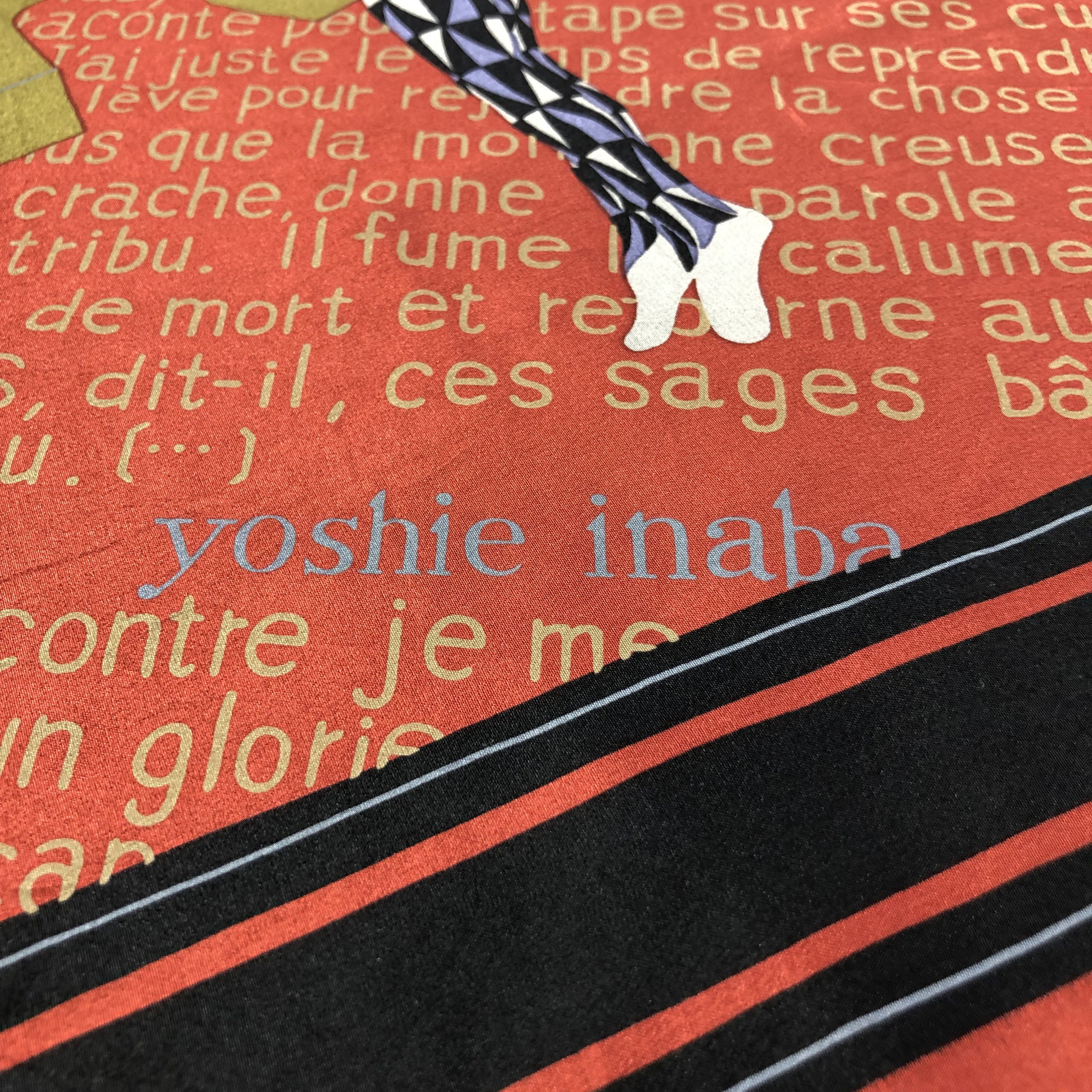 Japanese Brand Yoshie Inaba Hand Rolled Silk Scarf M416 Size ONE SIZE - 3 Thumbnail