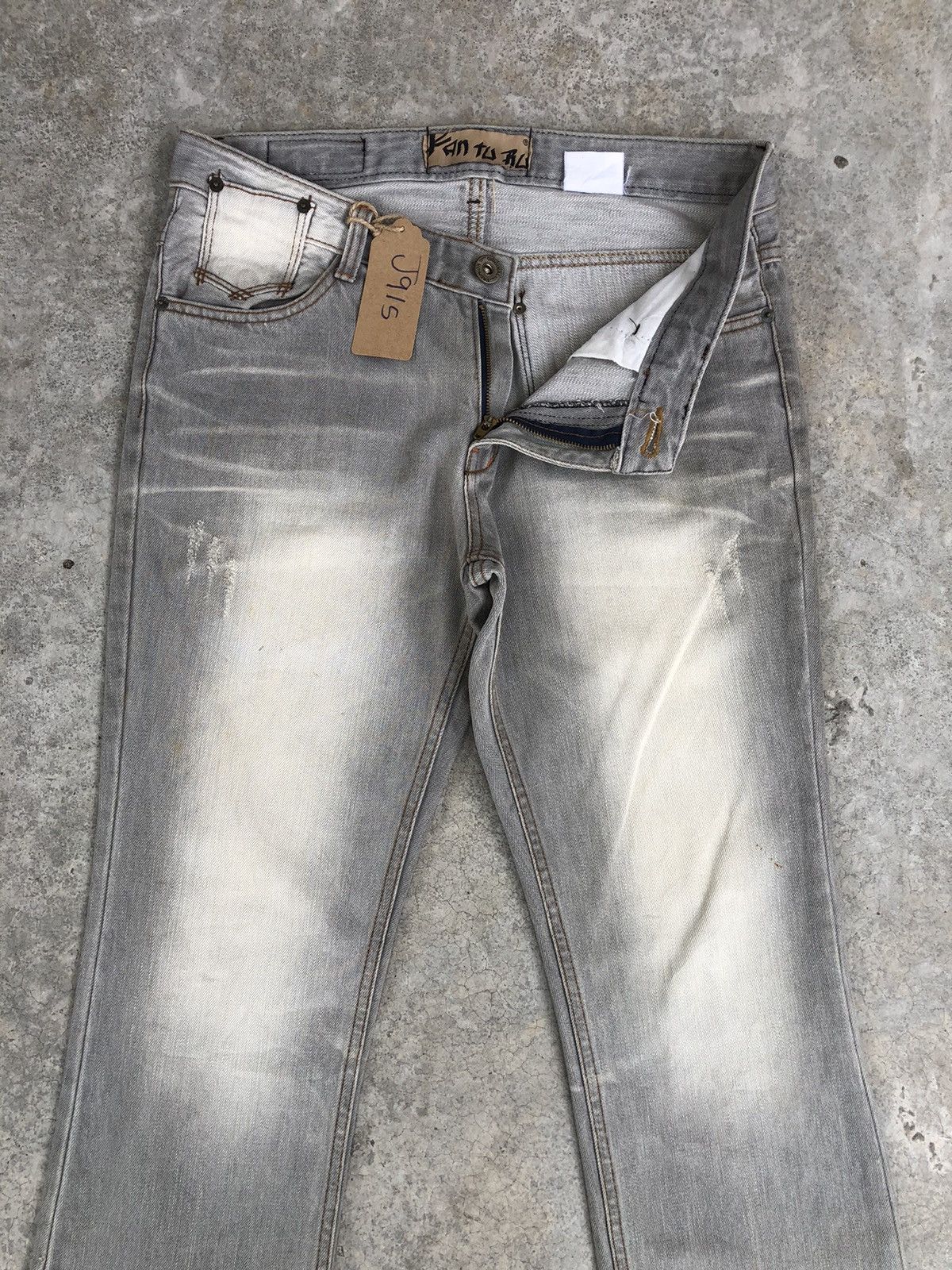 Japanese Brand Japanese Kan Tu Flared Jeans Distressed Jeans Size US 32 / EU 48 - 3 Thumbnail