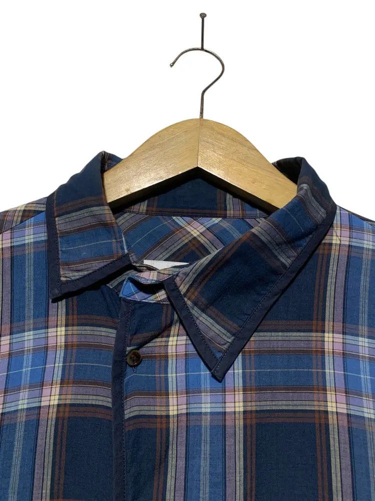 Solid Homme Solid Homme x wooyoungmi asymmetrical blue check shirt Size US M / EU 48-50 / 2 - 5 Thumbnail