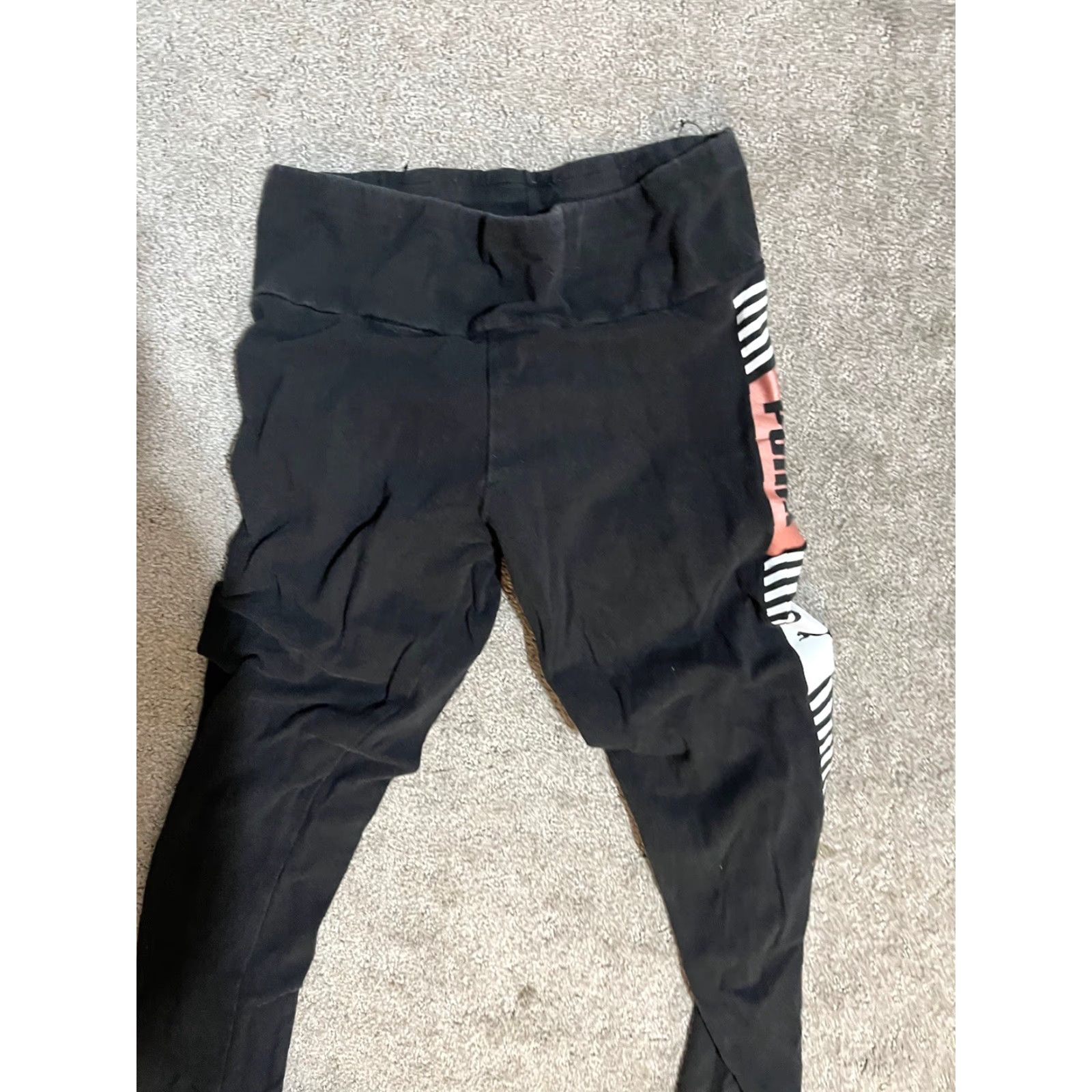 Puma PUMA Leggings Women Small Black Yoga Pants Gym Casual Stretch Size 28" / US 6 / IT 42 - 2 Thumbnail