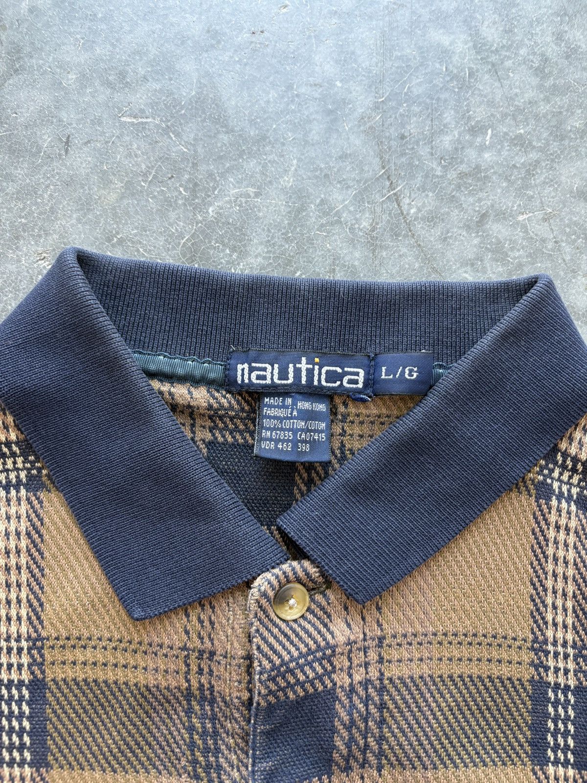Nautica Vintage 90s Nautica Longsleeve Plaid Polo Shirt Size US L / EU 52-54 / 3 - 4 Thumbnail