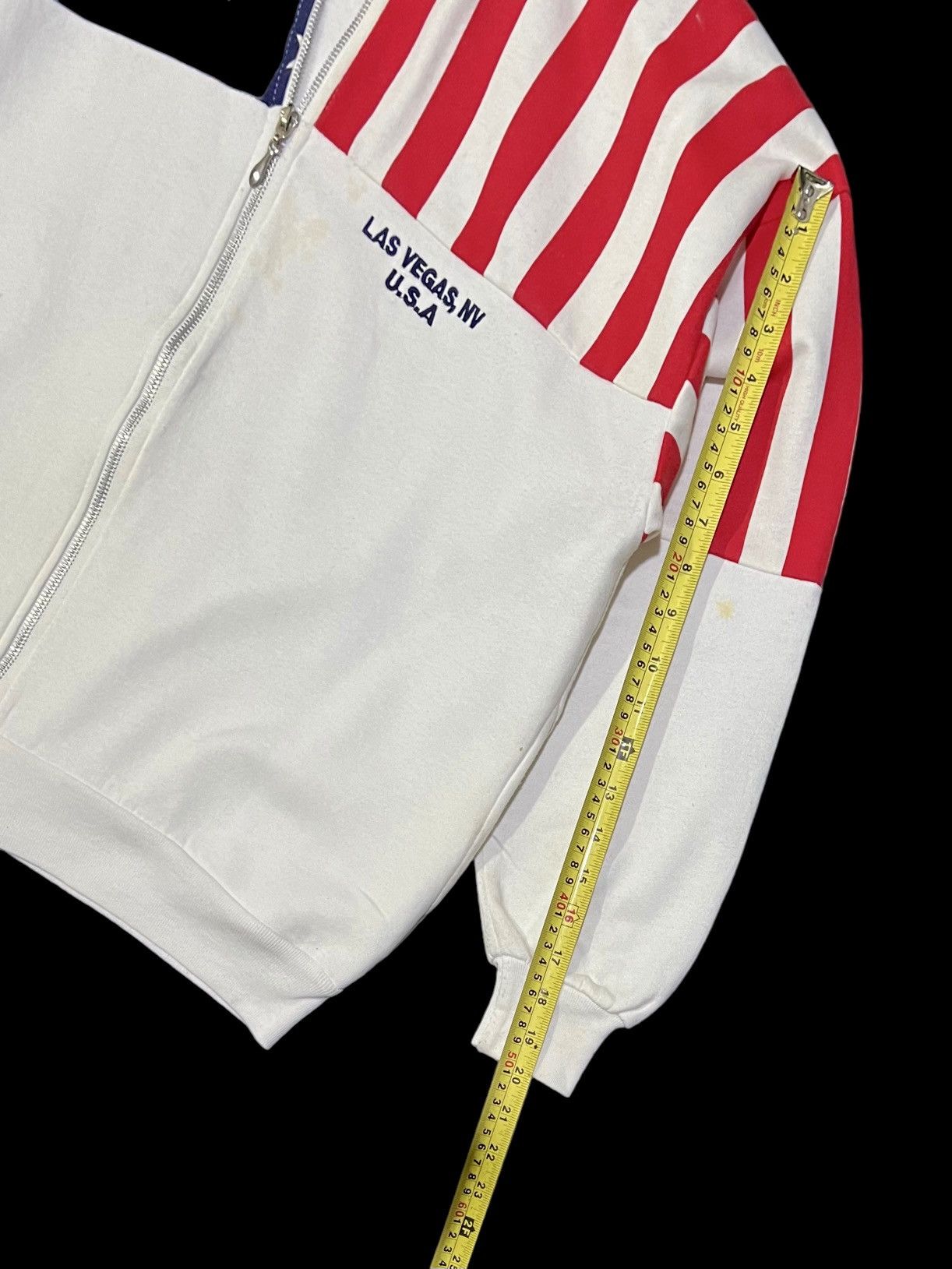 Vintage VINTAGE 90s AMERICAN FLAG SWEATER FULL ZIP Size US M / EU 48-50 / 2 - 18 Thumbnail