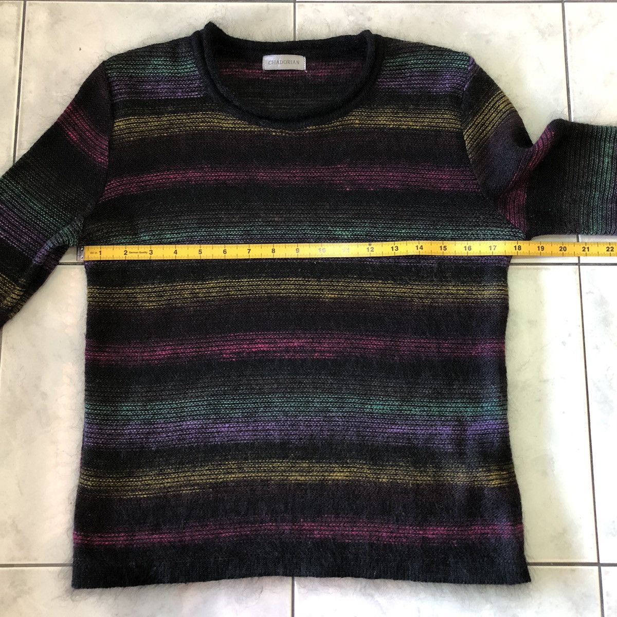 If Six Was Nine Chadorian Japanese Mohair Rainbow Psychedelic Stripe Style Size US M / EU 48-50 / 2 - 18 Thumbnail