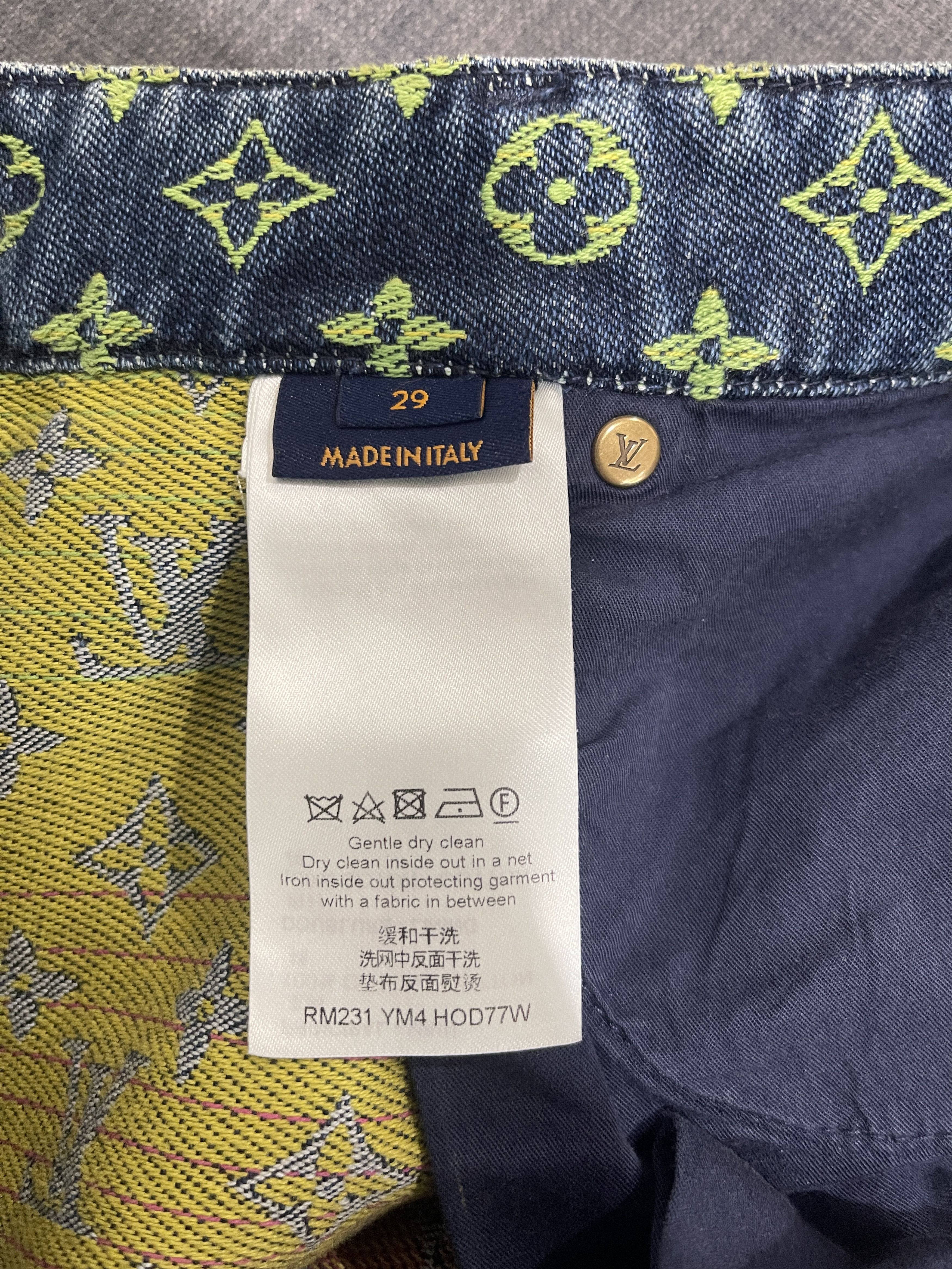 Louis Vuitton Louis Vuitton Rainbow Monogram Denim Shorts Size US 29 - 9 Thumbnail