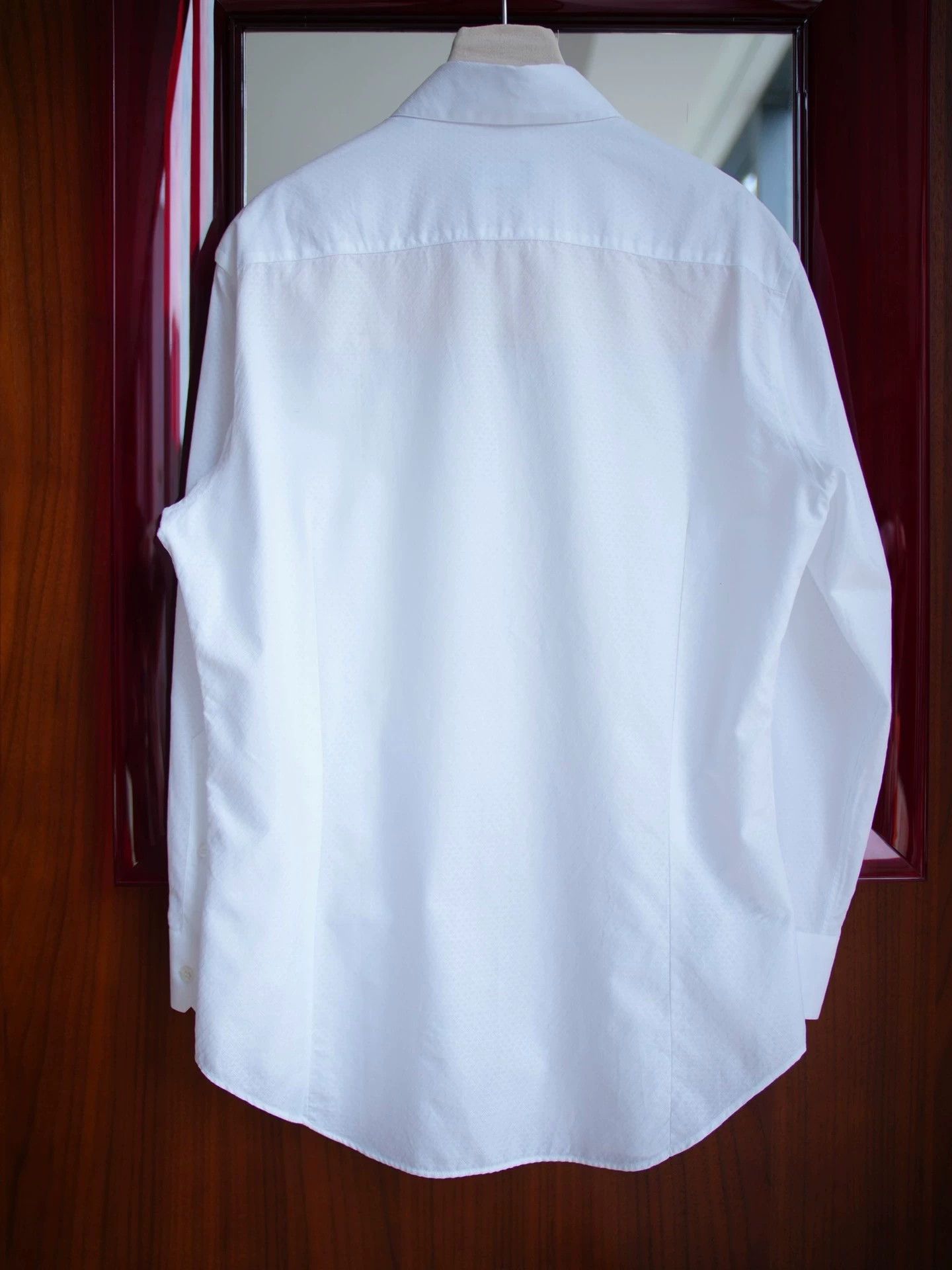 Giorgio Armani Giorgio Armani Cotton Pattern White Shirt Men's Size 41 Size US L / EU 52-54 / 3 - 2 Thumbnail