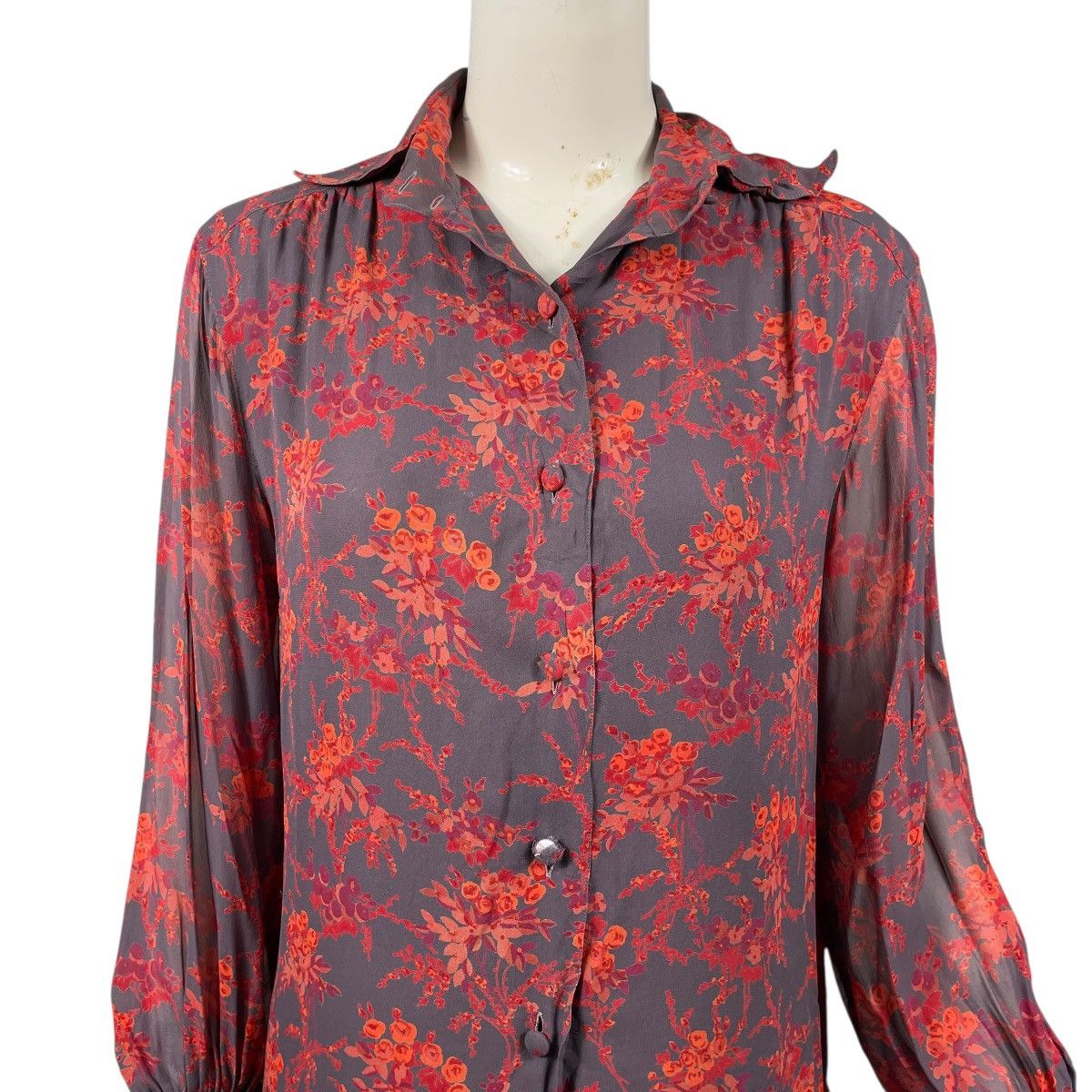 Christian Dior Monsieur Christian Dior Flower Design Shirt Blouse Size M / US 6-8 / IT 42-44 - 4 Thumbnail