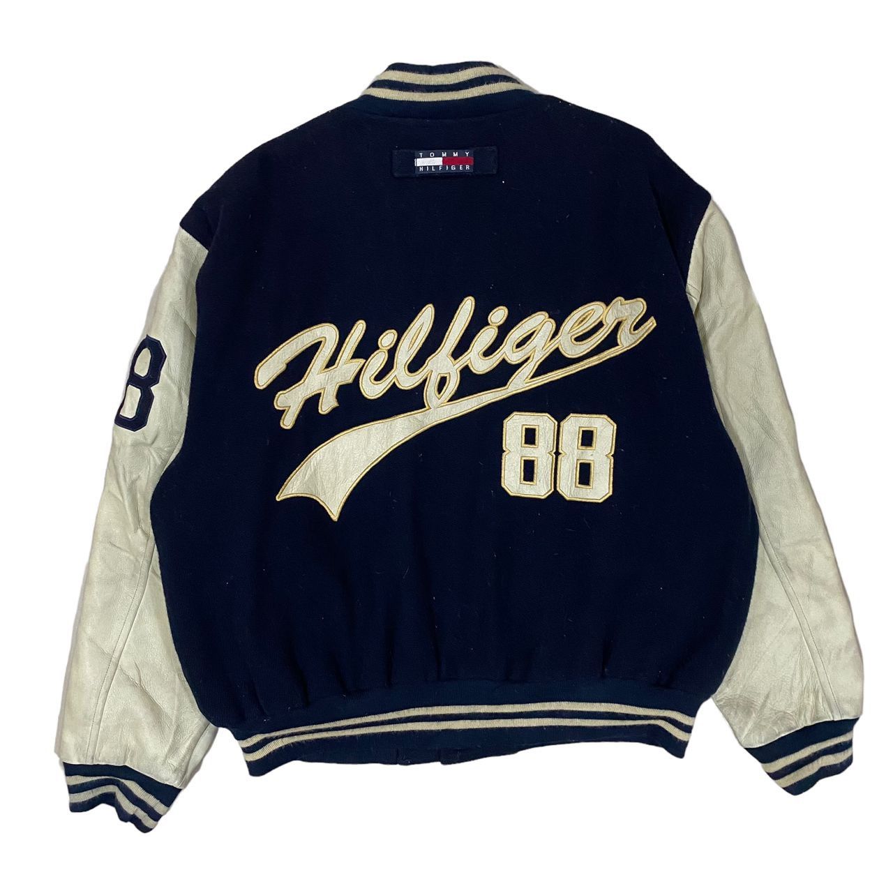 Tommy Hilfiger Vintage Tommy Hilfiger Wool Leather Varsity Jacket Size US L / EU 52-54 / 3 - 1 Thumbnail