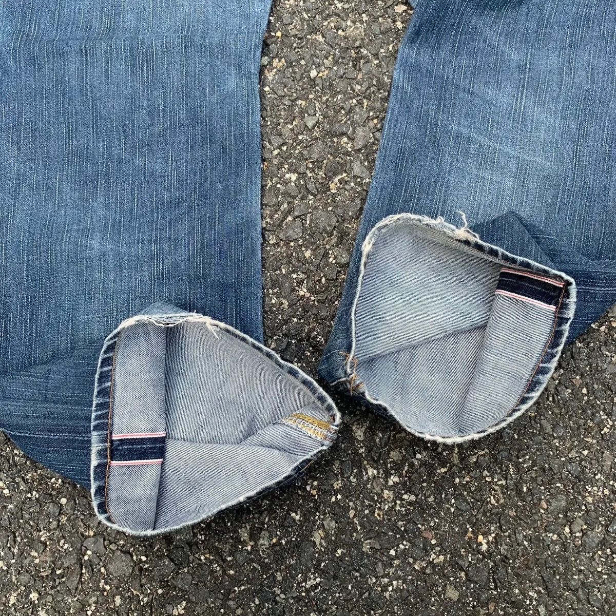 Self Edge 💥 REDLINE 💥 Japanese Jeans Cinch Back Selvedge Faded Pants Size US 32 / EU 48 - 12 Thumbnail