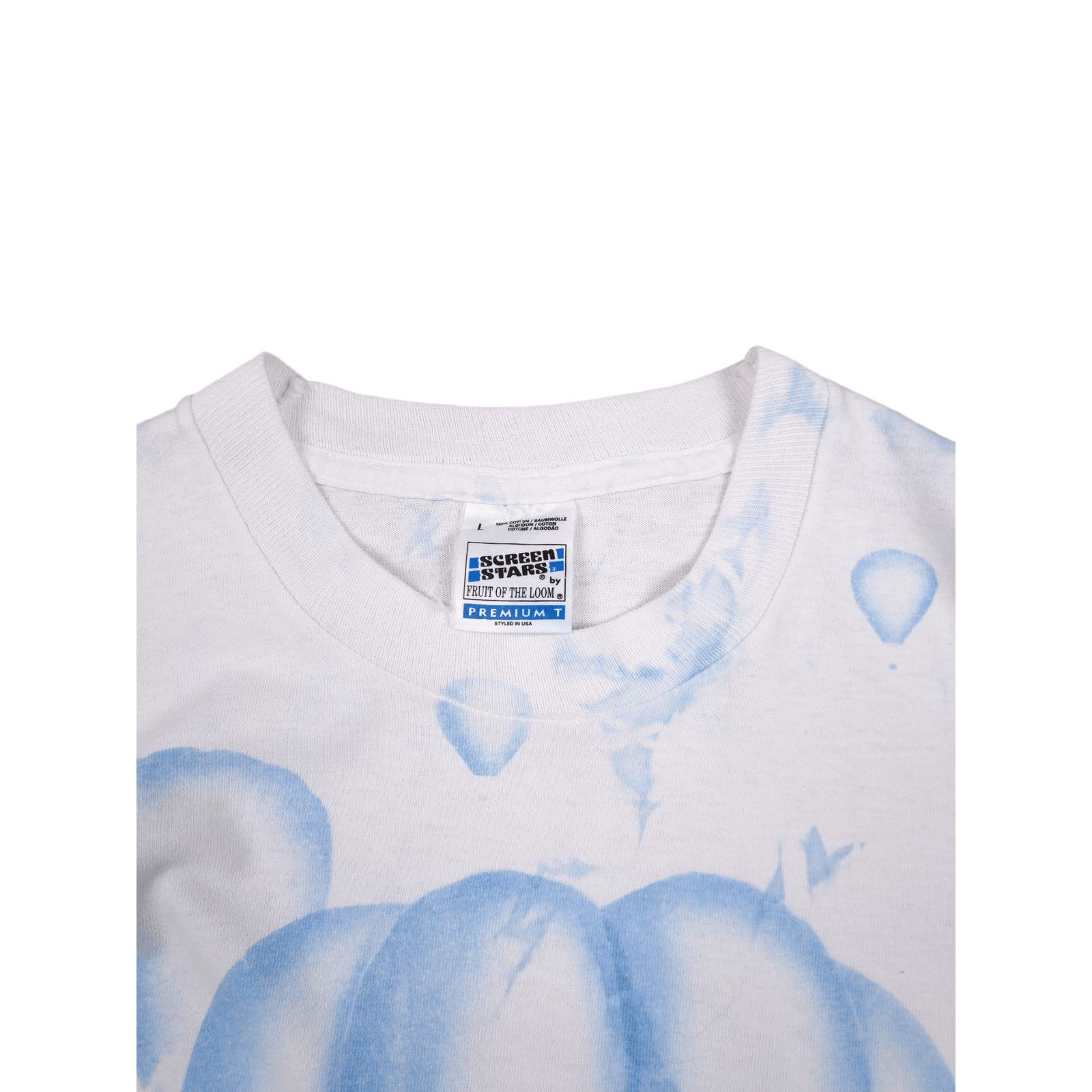 Vintage 💎 Vintage Art Abstract Baloons White Blue Sky T-shirt Size US L / EU 52-54 / 3 - 6 Thumbnail