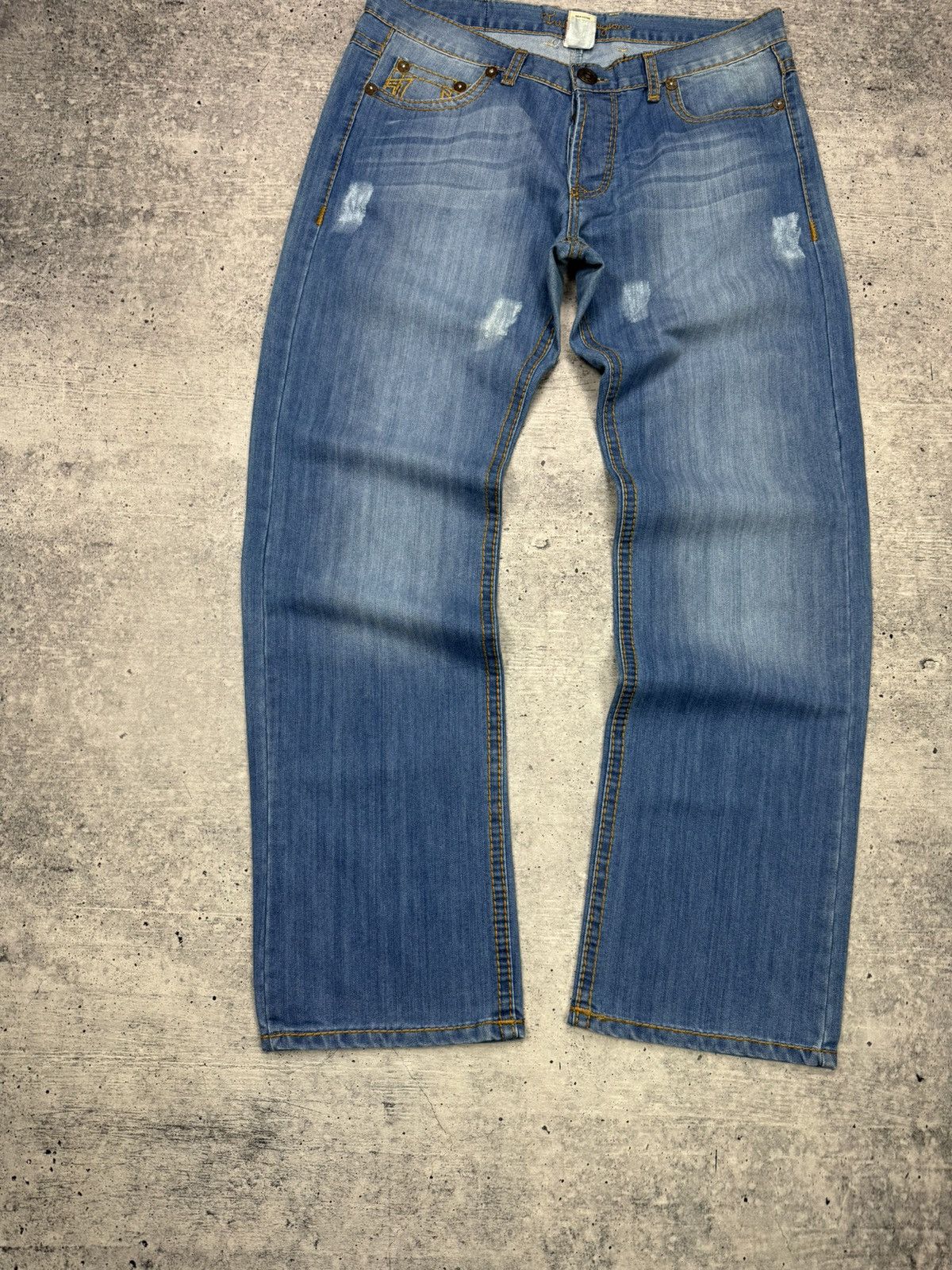 True Religion Vintage True Religion Y2K Knit Stonewashed Jeans Pants USA Size US 36 / EU 52 - 4 Thumbnail