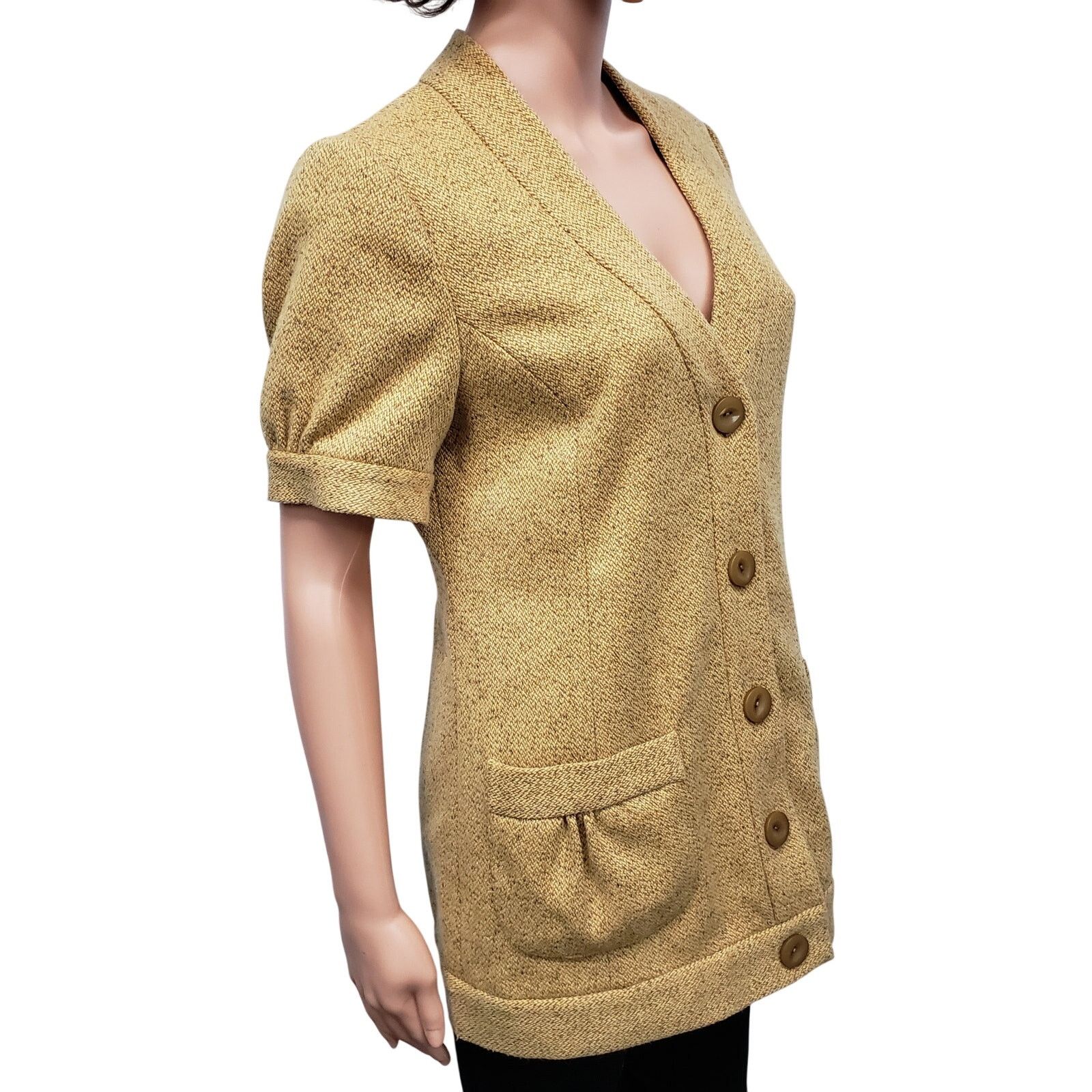 Anthropologie NWT $148 Anthropologie Tabitha Tweed Blazer Cardigan Jacket Size M / US 6-8 / IT 42-44 - 6 Thumbnail