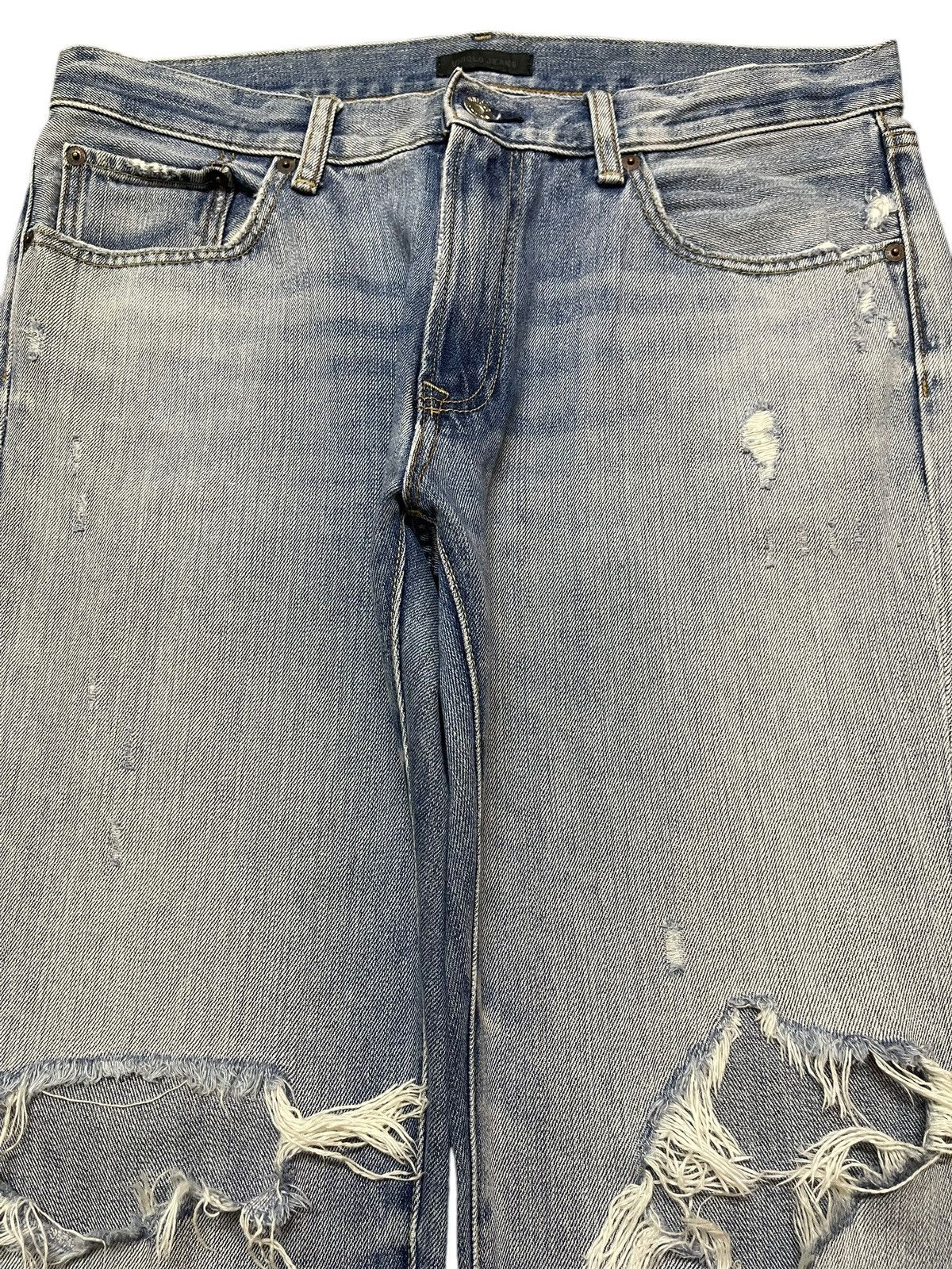 Uniqlo Vintage Japanese Uniqlo Faded Wash Style Distressed Jeans Size US 34 / EU 50 - 3 Thumbnail