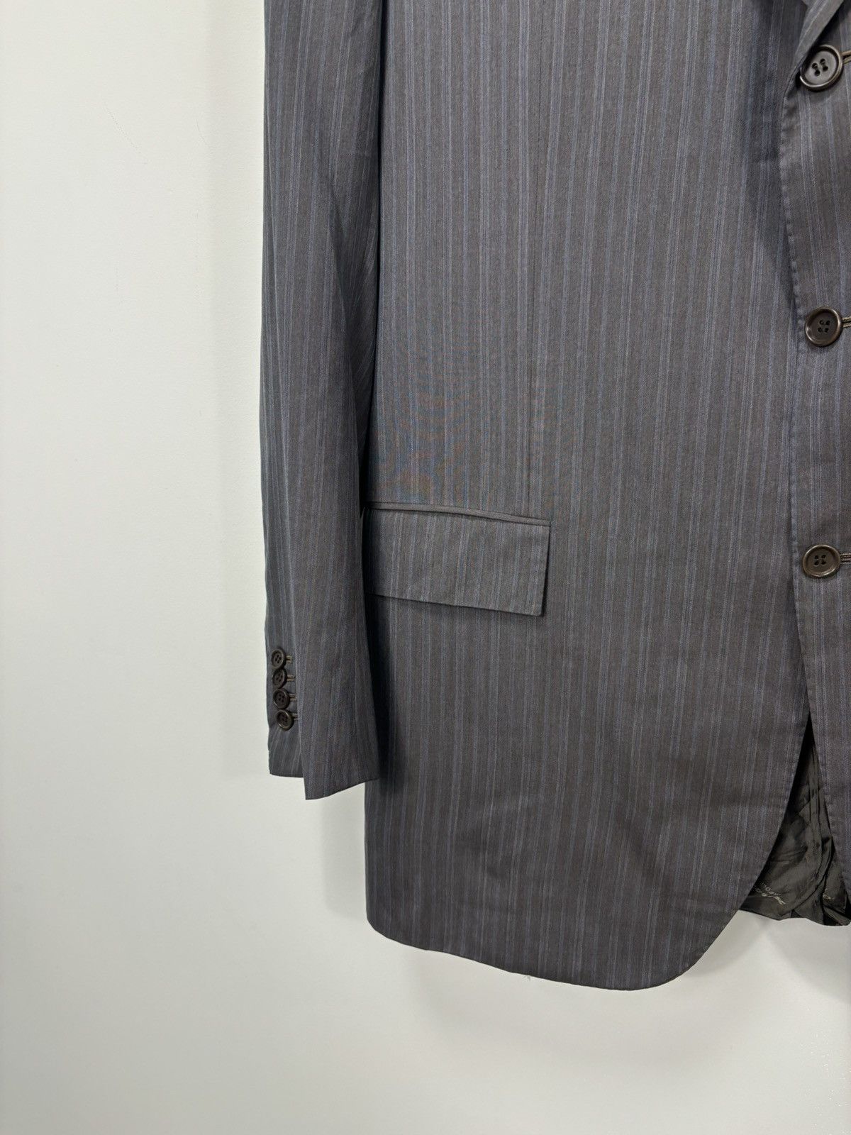 Kiton Kiton Napoli Men’s Pinstripe Light Brown 14 Micron Wool Suit Size 46R - 7 Thumbnail