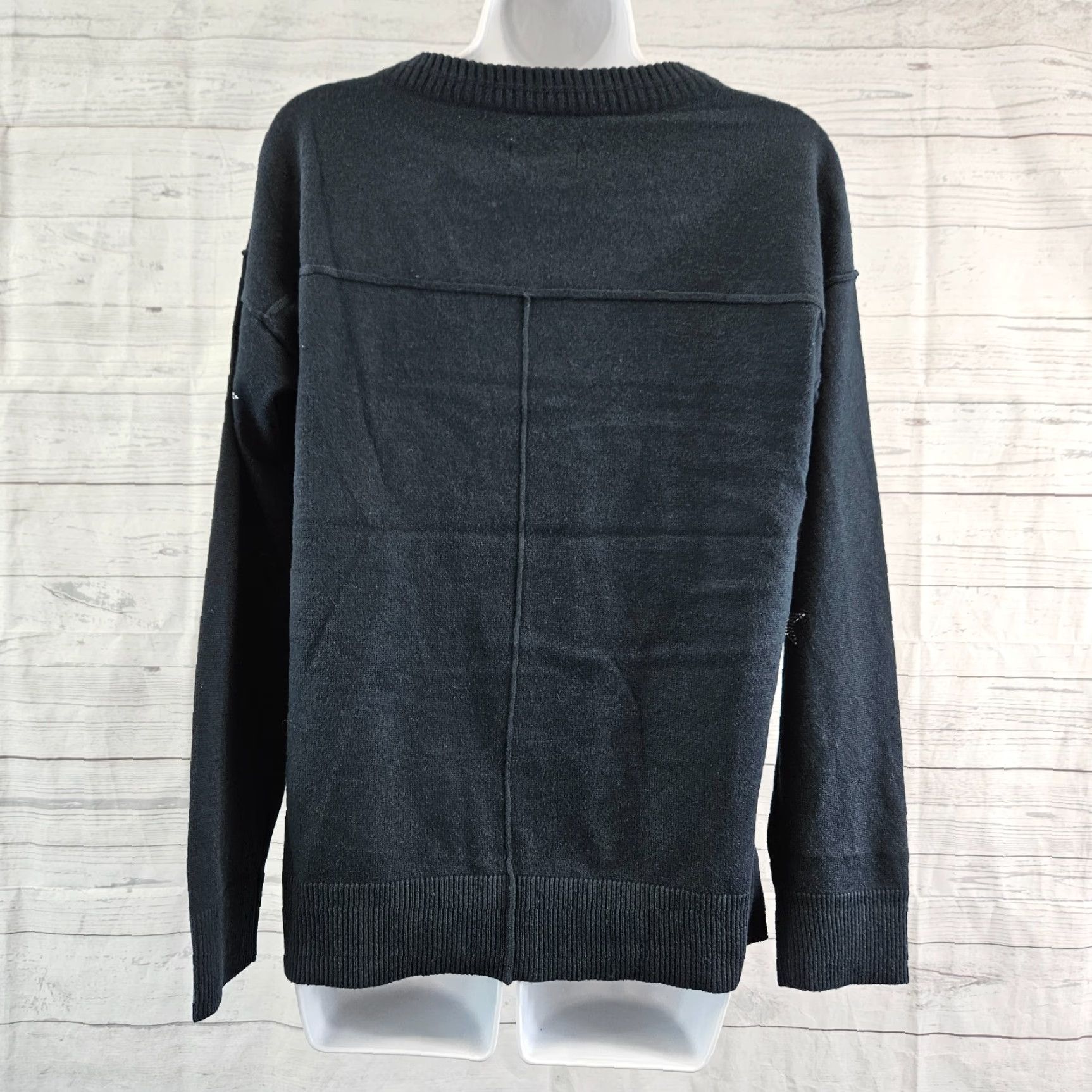 Vintage Knox Rose Womens Pullover Sweater Sz Small Blue Embellished Stars V-Neck Pullover Womens Small Blue Stars V-Neck Size S / US 4 / IT 40 - 4 Thumbnail