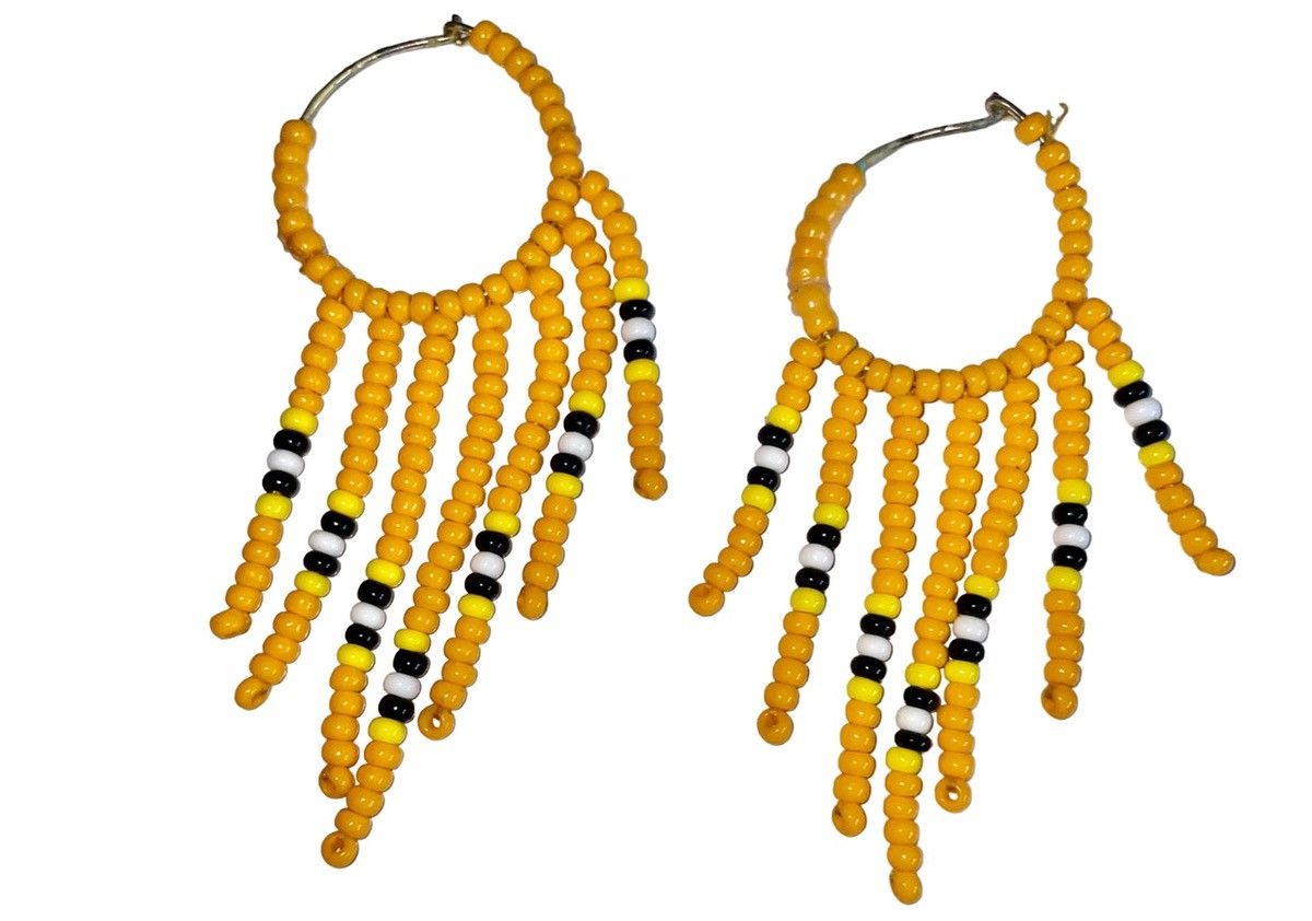 Vintage Vintage 1970’s Custom Made Native American Earrings Size ONE SIZE - 3 Thumbnail