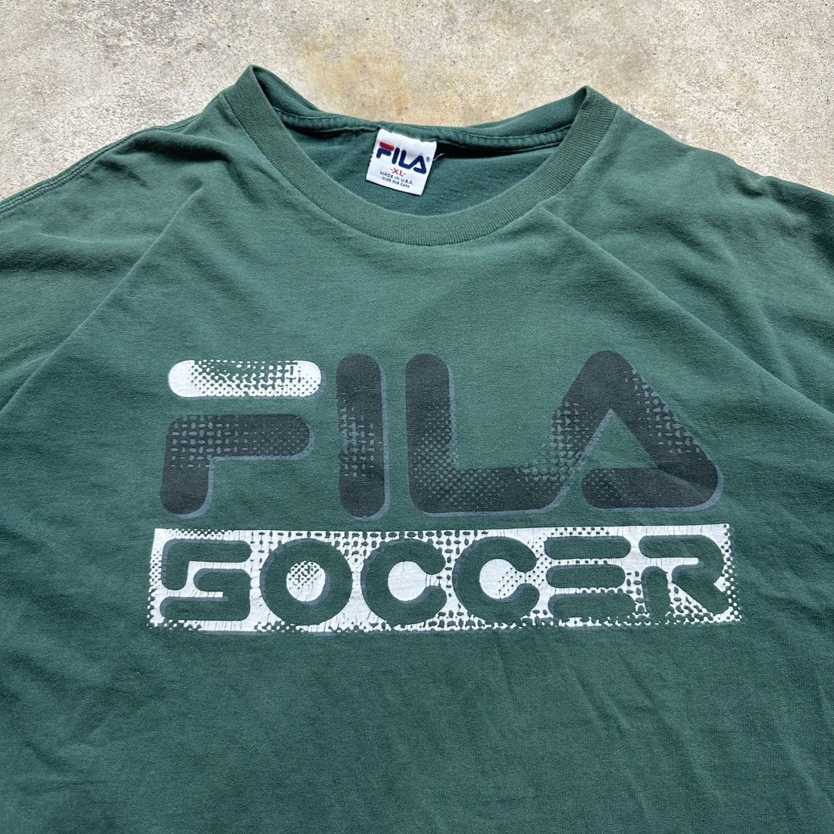 Fila Vintage 90s Green Fila Soccer Football Shirt Size XL Size US XL / EU 56 / 4 - 2 Thumbnail
