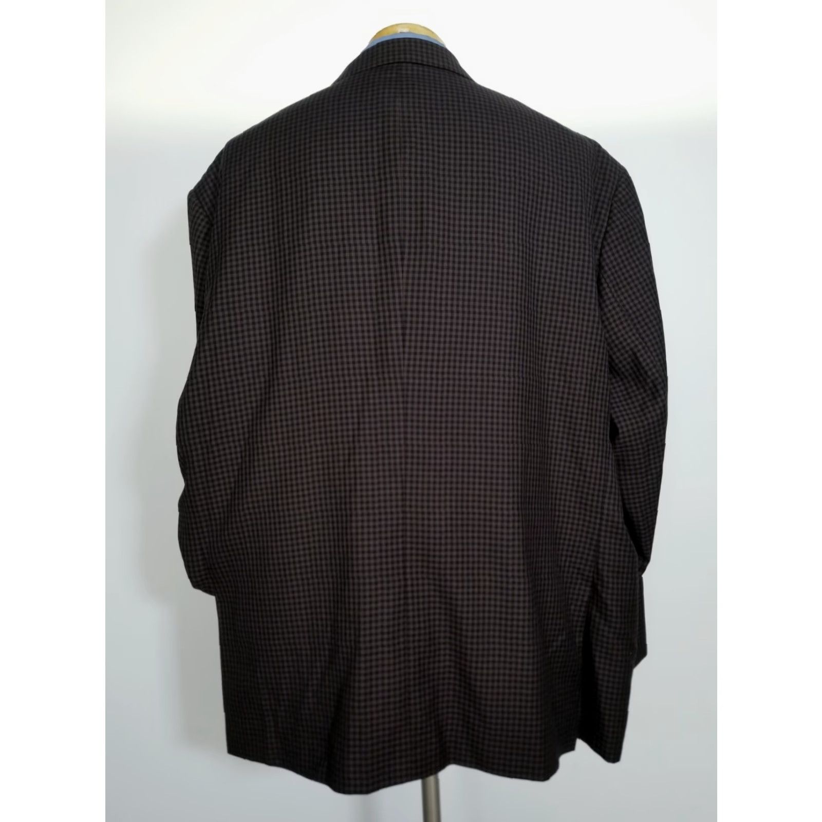 Vintage Oak Hill Blazer Jacket Sport Coat 4XL 58R 60R Brown Black Gingham Check Size 48R - 3 Thumbnail